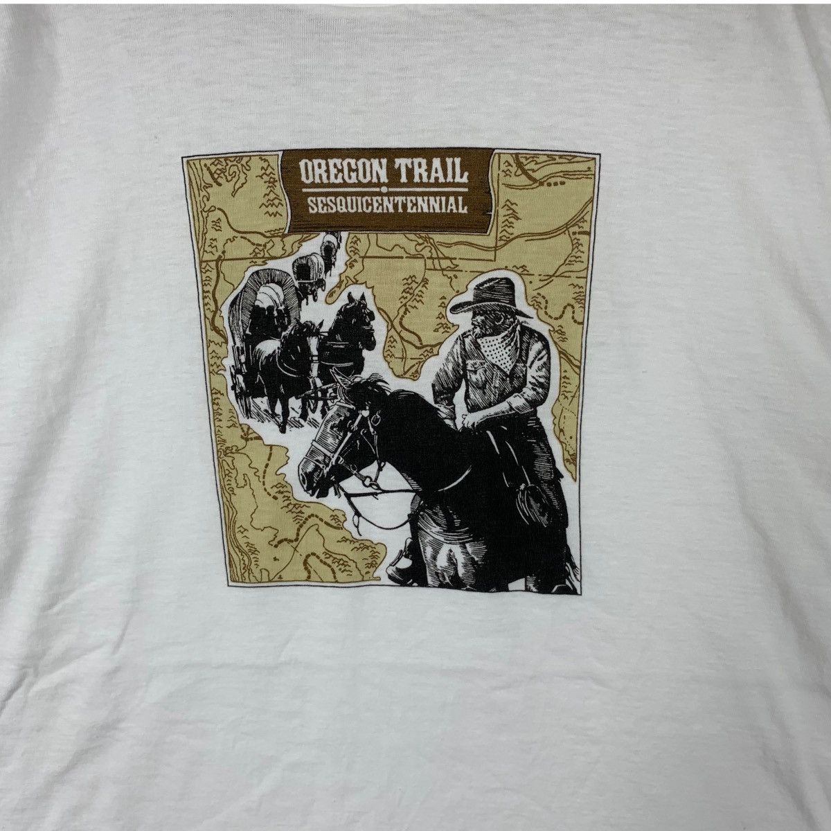 Vintage Vintage OREGON TRAIL SESQUICENTENNIAL Tee Shirt Top Size US S / EU 44-46 / 1 - 4 Thumbnail