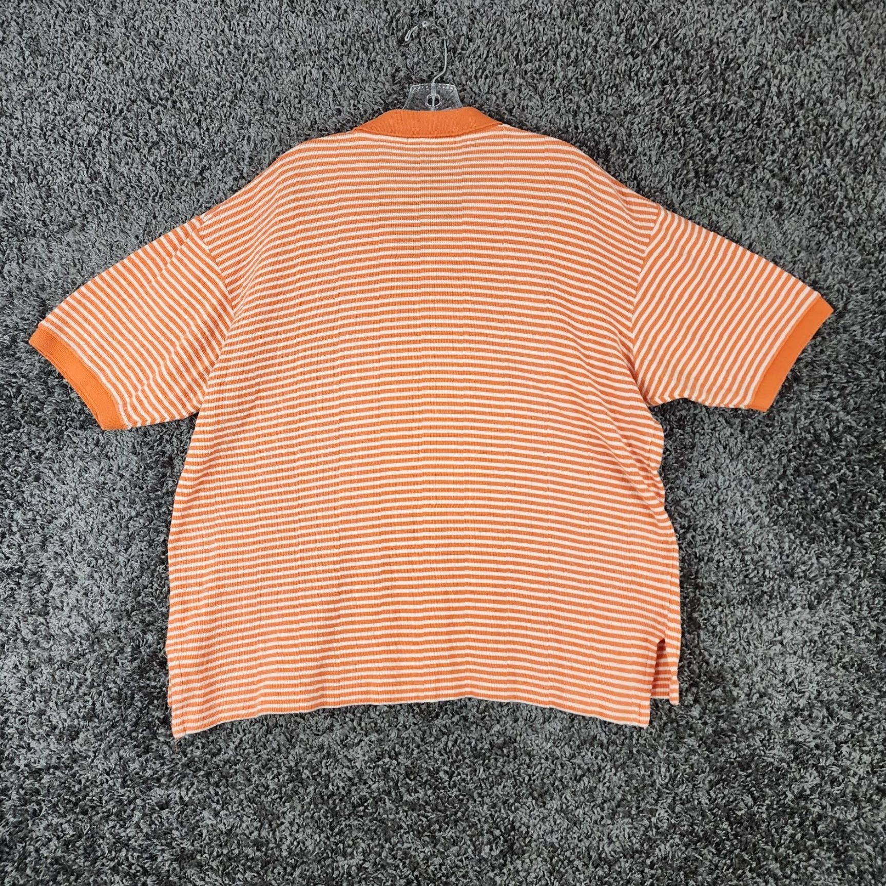 Polo Ralph Lauren Polo Ralph Lauren Shirt Men XL Orange Striped Short Sleeve Mens Size US XL / EU 56 / 4 - 5 Thumbnail