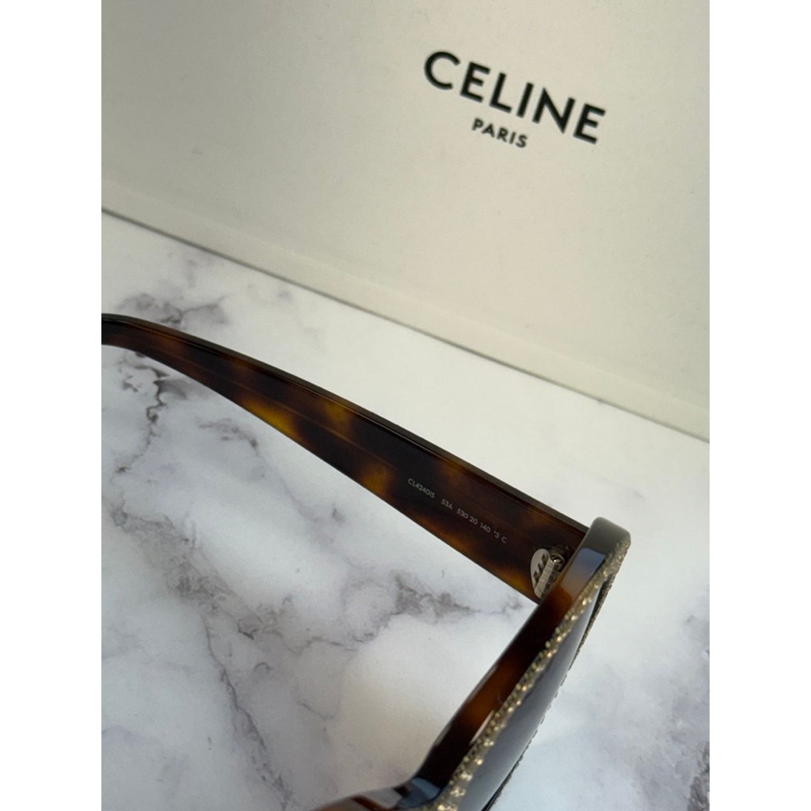 Celine NEW Celine CL4240IS Brown Crystal Sunglasses $1050 Size ONE SIZE - 14 Thumbnail