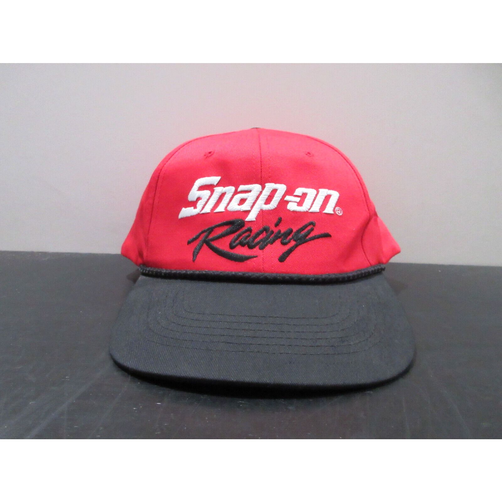 Vintage VINTAGE Snap On Hat Cap Snap Back Red Black Spell Out Racing ...