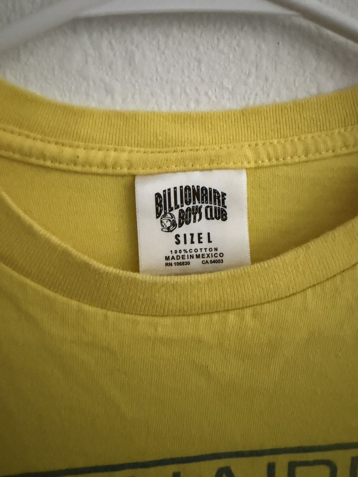 Billionaire Boys Club Billionaire Boys Club Yellow Logo Tee Size L Size US L / EU 52-54 / 3 - 5 Thumbnail