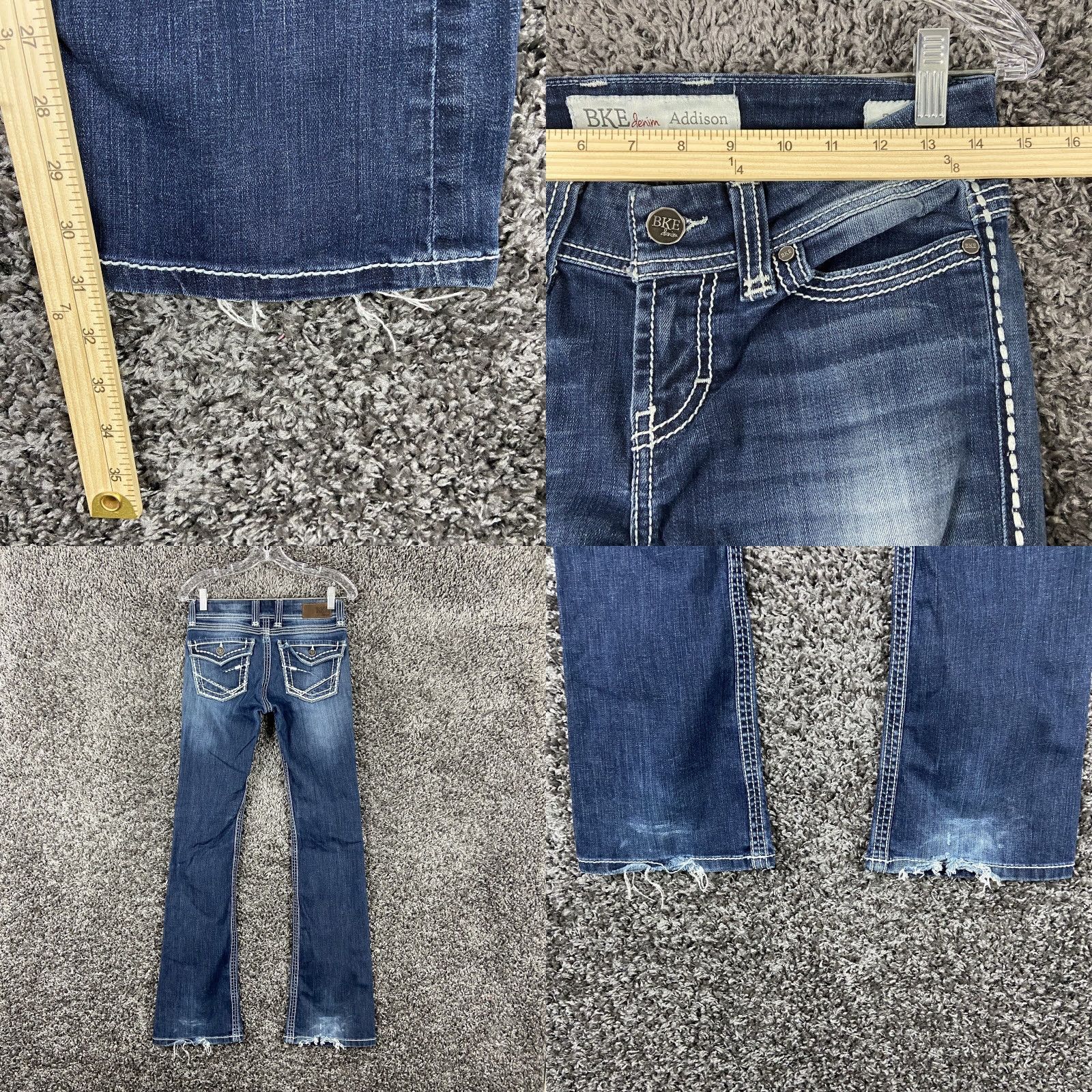 Madison VINTAGE Addison Denim Jeans Women Bootcut 25R Blue Heavy Stitch Denim Jeans Womens 25 Regular Blue Jeans Women’s 25R Womens Jeans Size 42" / US 20 - 8 Thumbnail