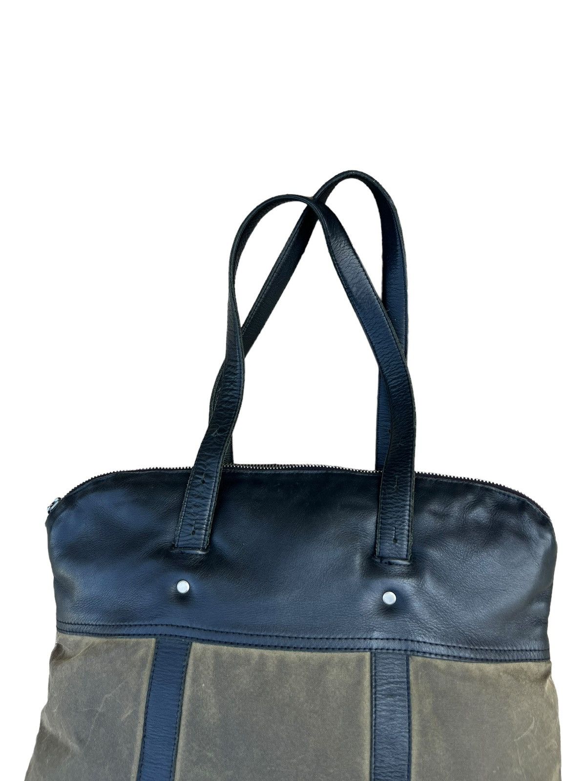 Billykirk Vintage Billykirk Handmade Distress Waxed Canvas Leather Bag Size ONE SIZE - 2 Thumbnail