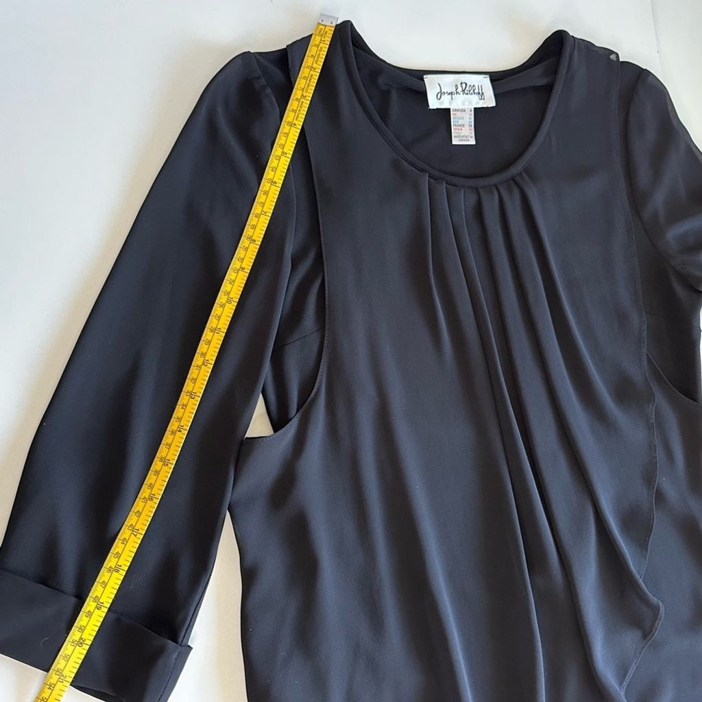 Joseph Ribkoff Joseph Ribkoff Black Chiffon Tiered Overlay Sheath Dress 8 Size M / US 6-8 / IT 42-44 - 13 Thumbnail