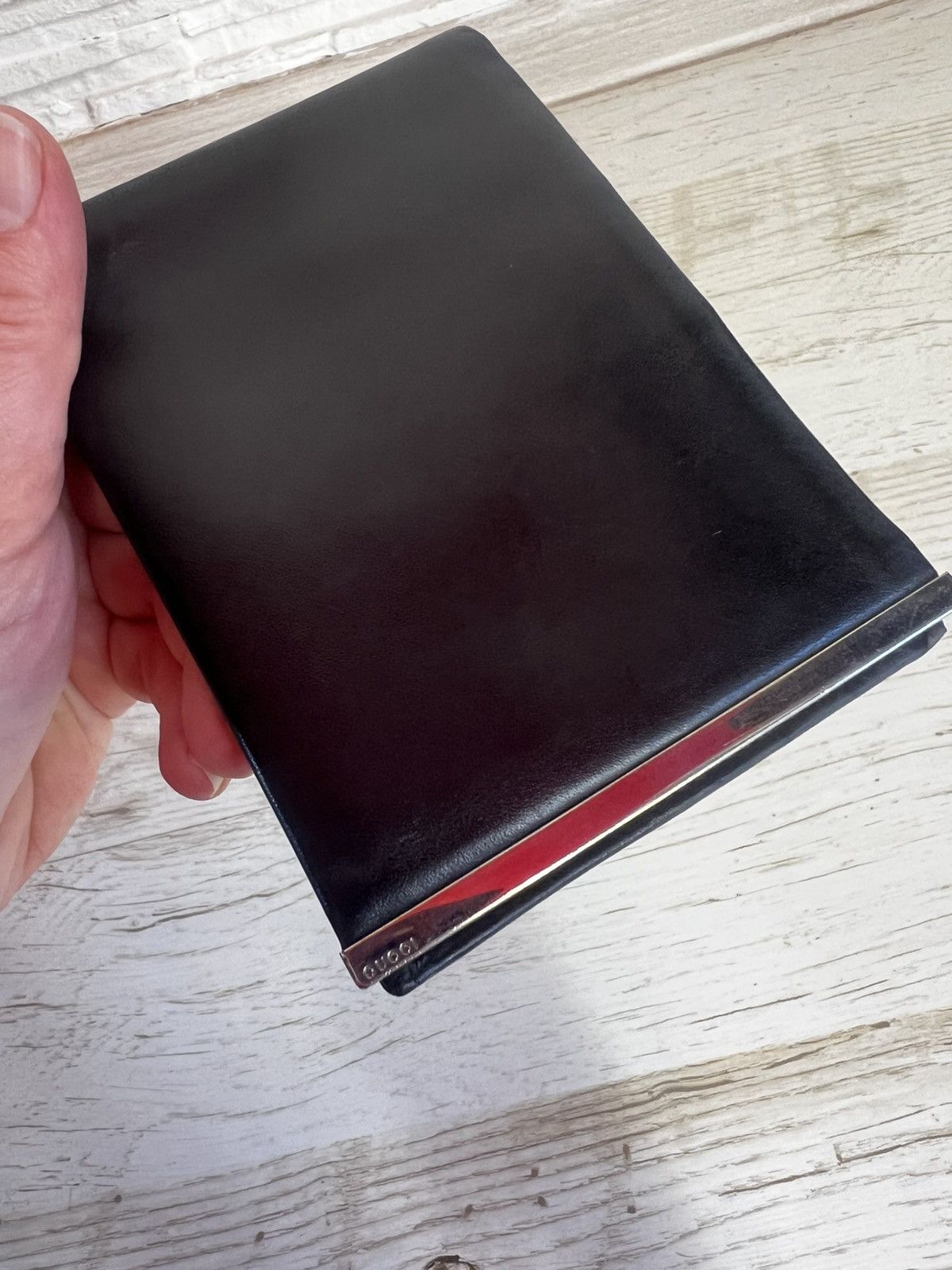 Gucci Gucci leather bifold wallet mens black Size ONE SIZE - 14 Thumbnail