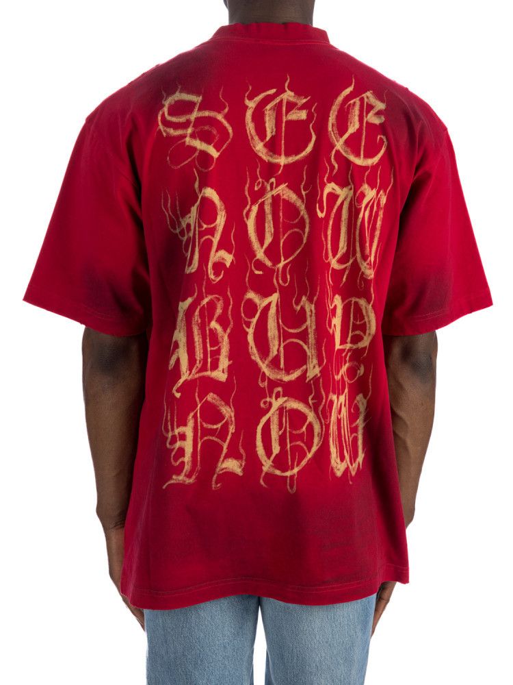 Balenciaga o1mt1gz1024 Heavy Metal Fit T-Shirt in Red Size US S / EU 44-46 / 1 - 3 Thumbnail