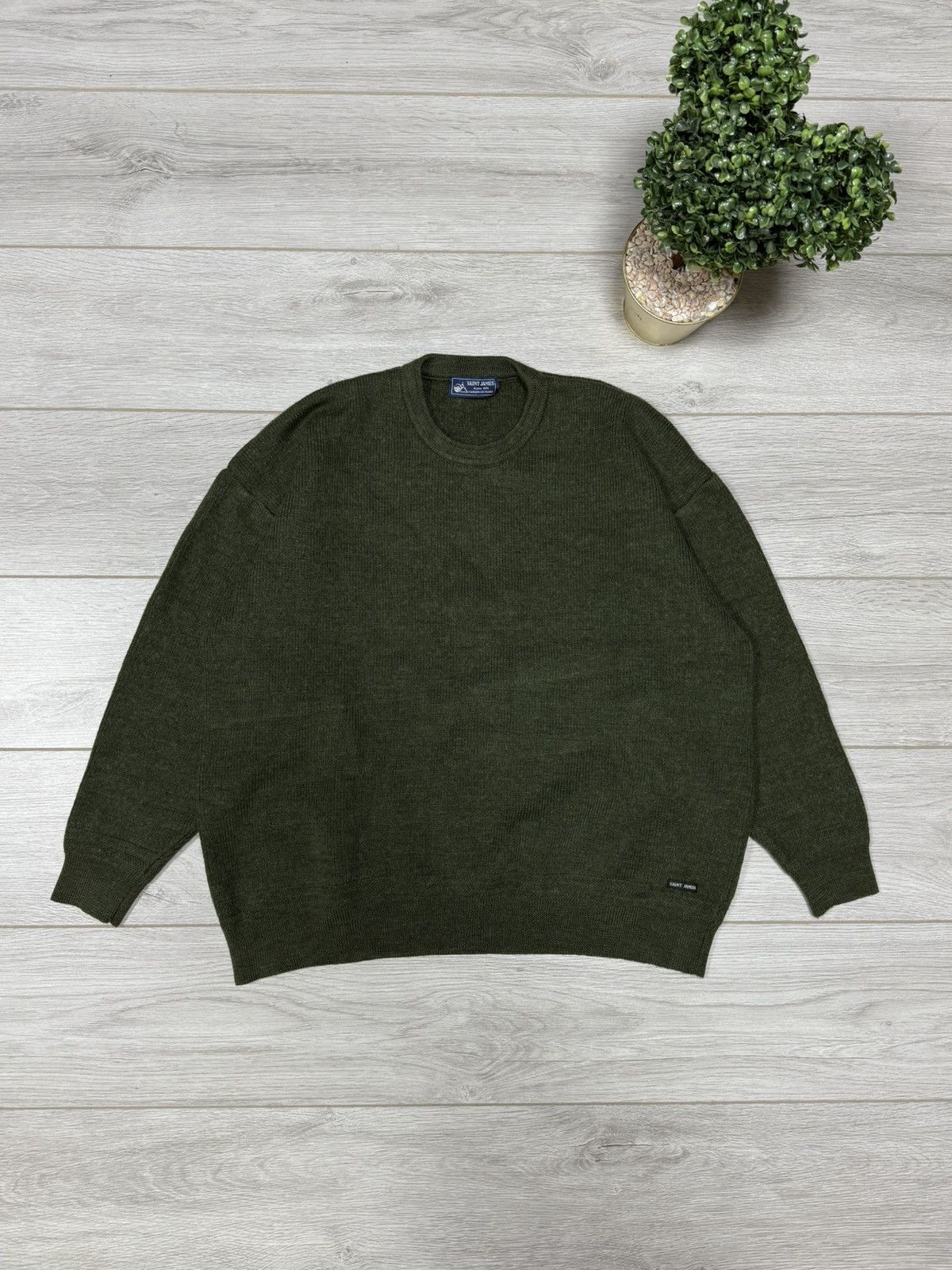 Saint James Saint James vintage heavy knitted sweater France jumper Size US L / EU 52-54 / 3 - 1 Thumbnail