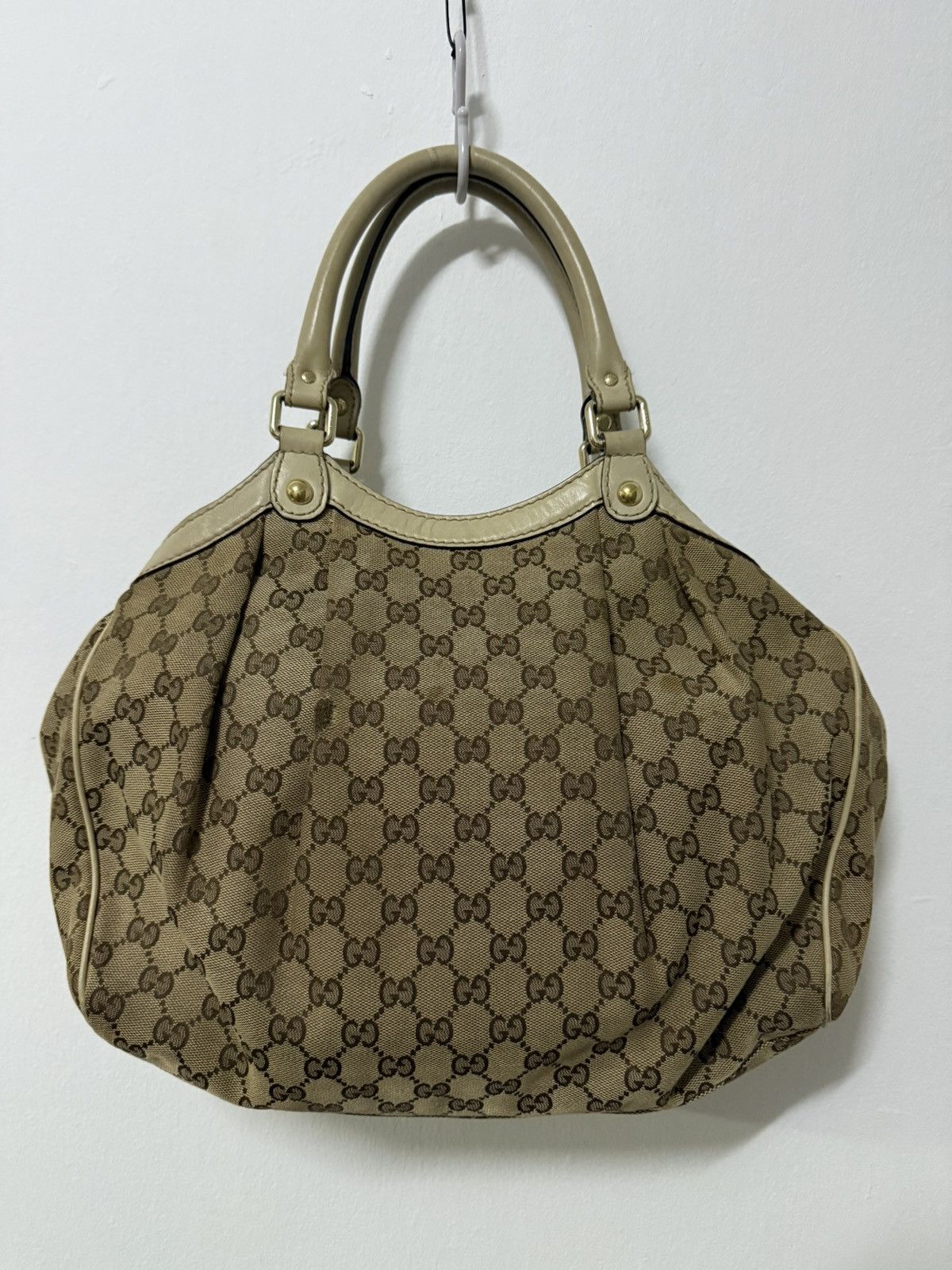 Gucci Gucci Sukey tote bag in beige GG canvas Size ONE SIZE - 6 Thumbnail