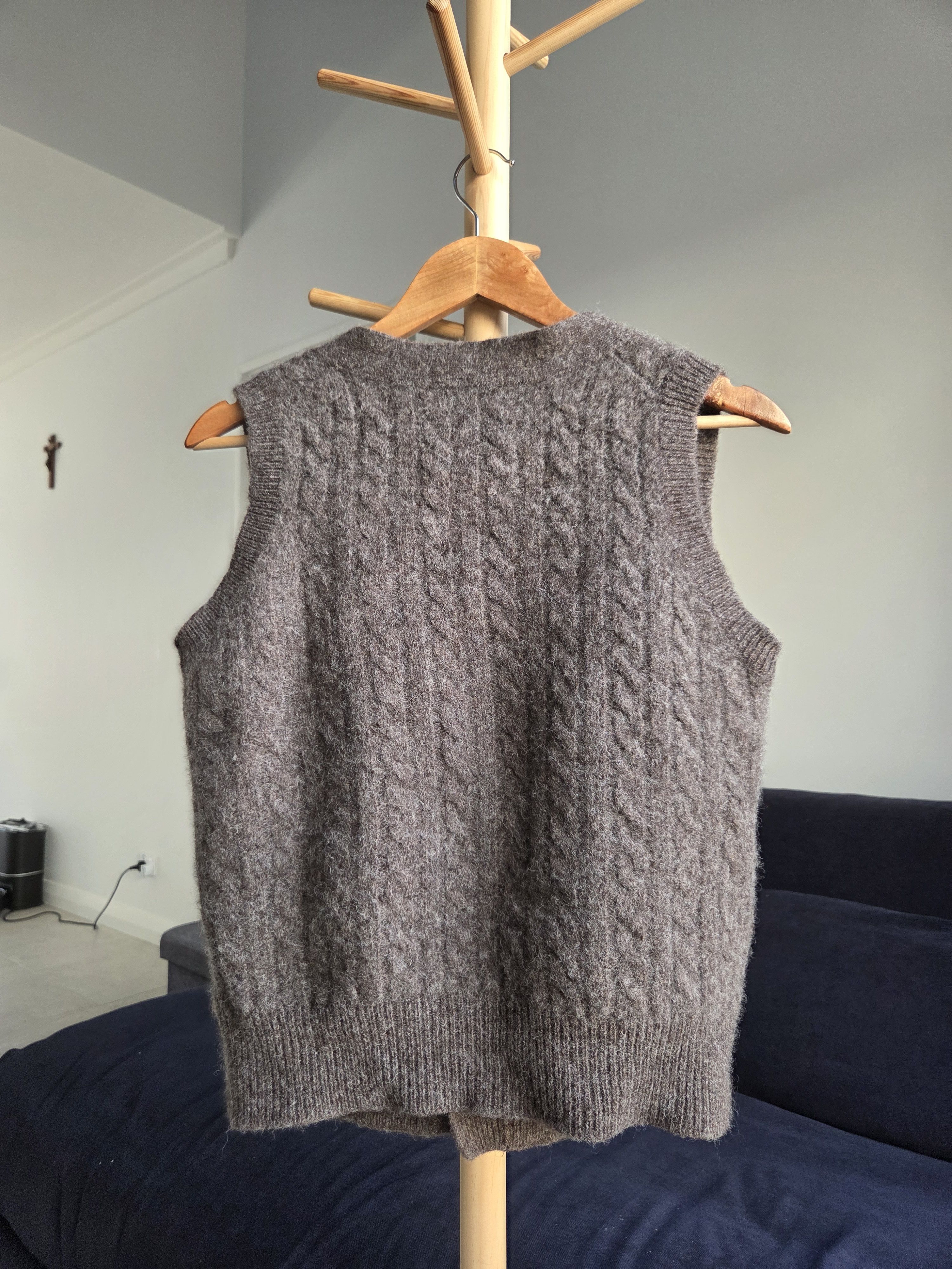 Spier & Mackay Heathered Brown Shetland Cable Cardigan Size US S / EU 44-46 / 1 - 3 Thumbnail