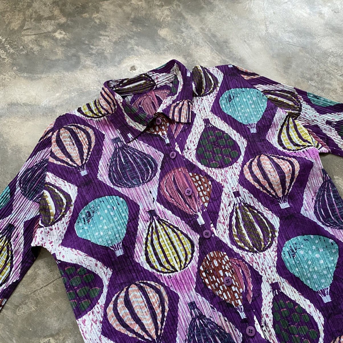 Pleats Please Issey Miyake PLEATS PLEASE Issey Miyake Air Ballon Button Up Shirt Size M / US 6-8 / IT 42-44 - 2 Thumbnail
