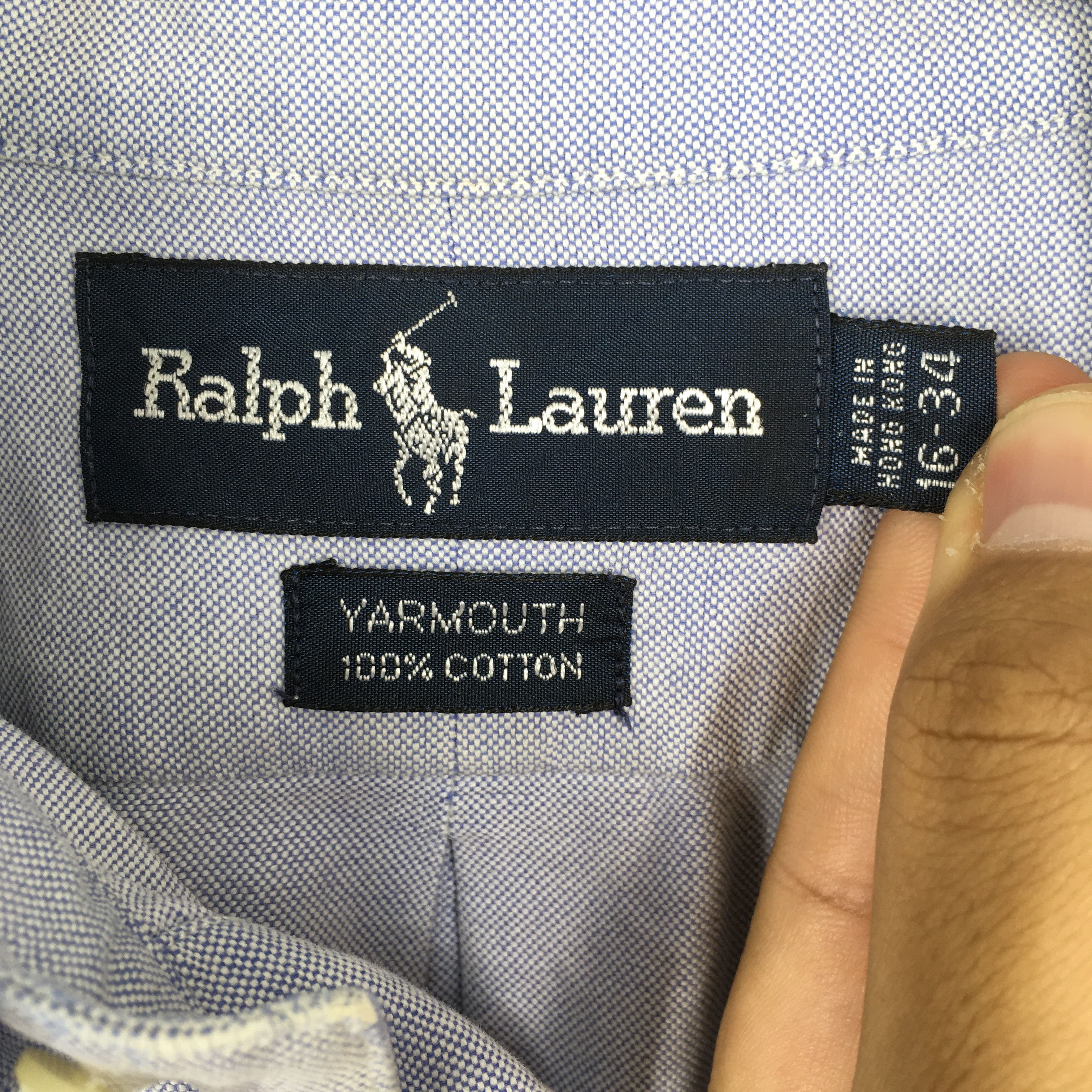 Ralph Lauren Vintage Ralph Lauren Blue Yarmout Shirt XLarge Size US XL / EU 56 / 4 - 5 Thumbnail
