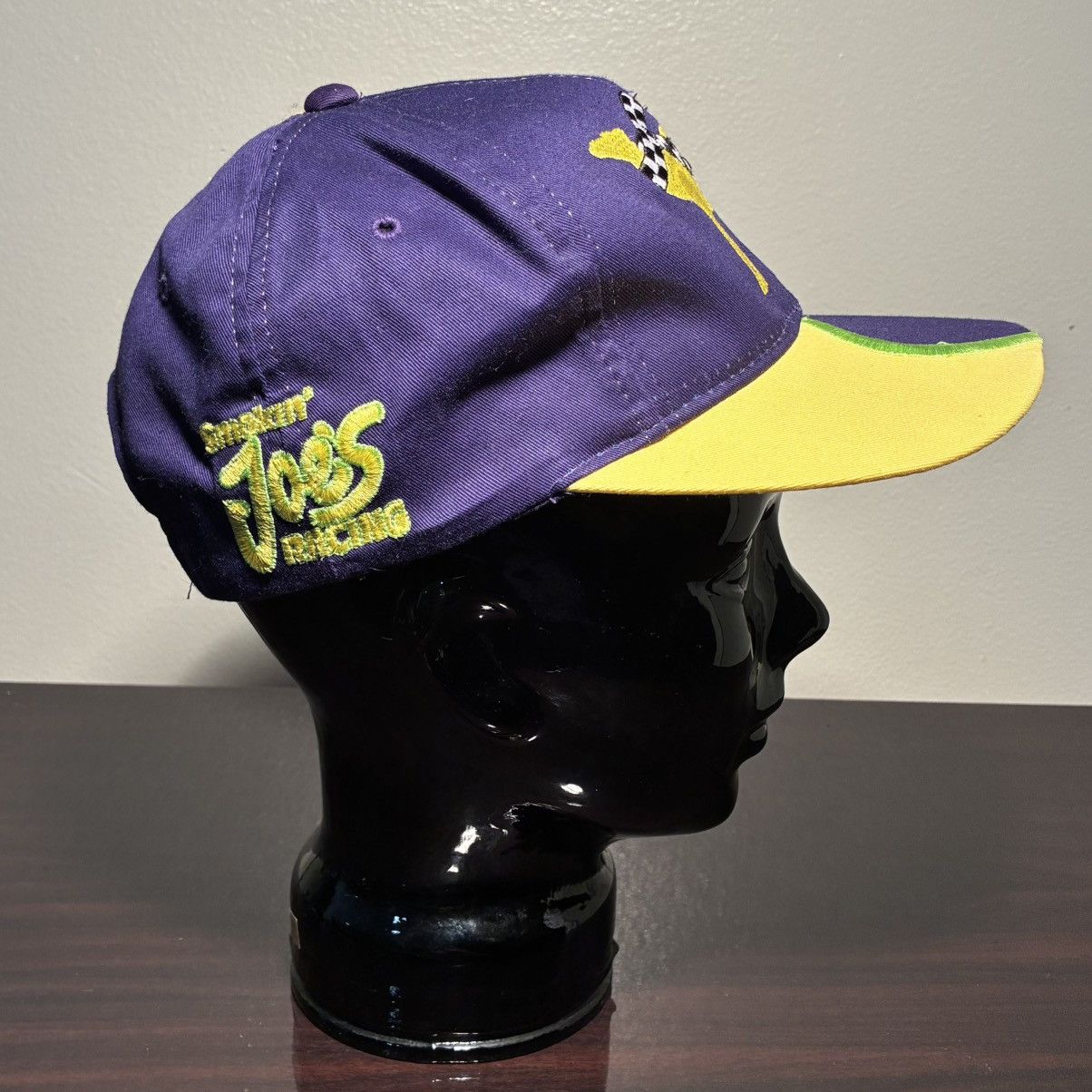 NASCAR Camel Joe nascar neon yellow and purple snap back hat Size ONE SIZE - 2 Thumbnail