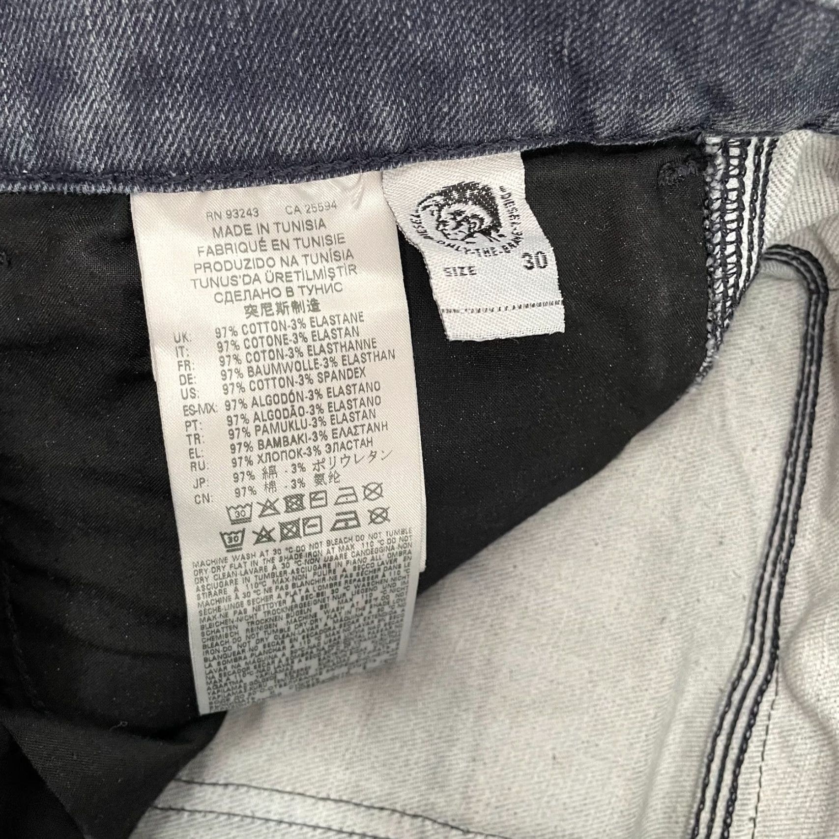 Diesel Diesel Jeans Adult 30 Blue Baggy Wide Relaxed Loose Logo USA Preppy Mens Size US 30 / EU 46 - 7 Thumbnail
