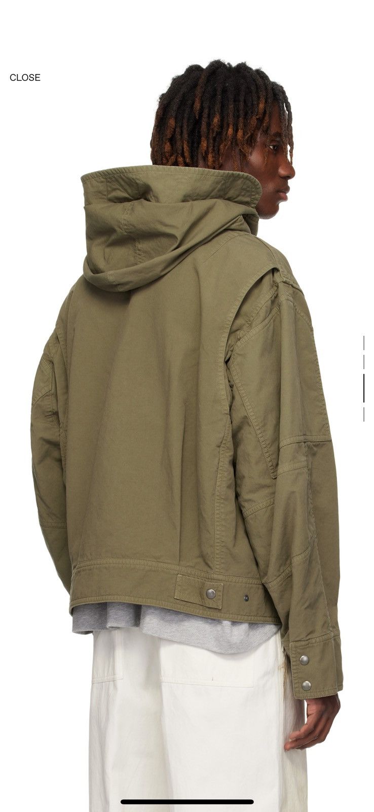 Dries Van Noten NWT SS25 Varsen Jacket in Dust size XL Size US XL / EU 56 / 4 - 24 Thumbnail