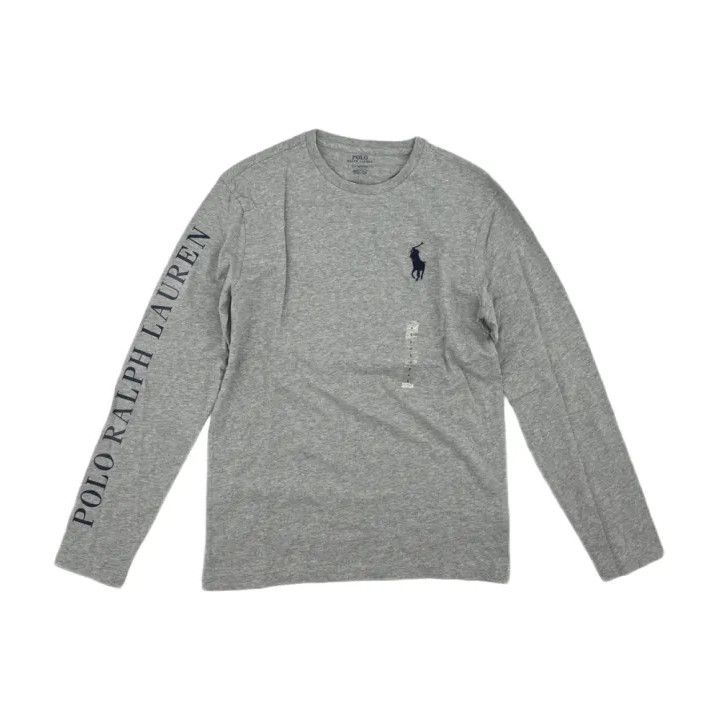 Polo Ralph Lauren Polo Ralph Lauren Gray Solid Casual Crew Neck T-shirt Size US S / EU 44-46 / 1 - 1 Thumbnail
