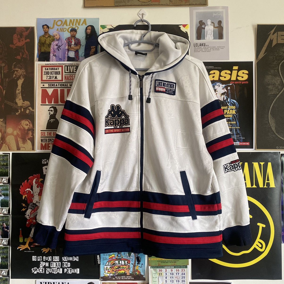 Kappa Vintage Kappa Tri-Colour Hoodie Jacket Size US L / EU 52-54 / 3 - 2 Thumbnail