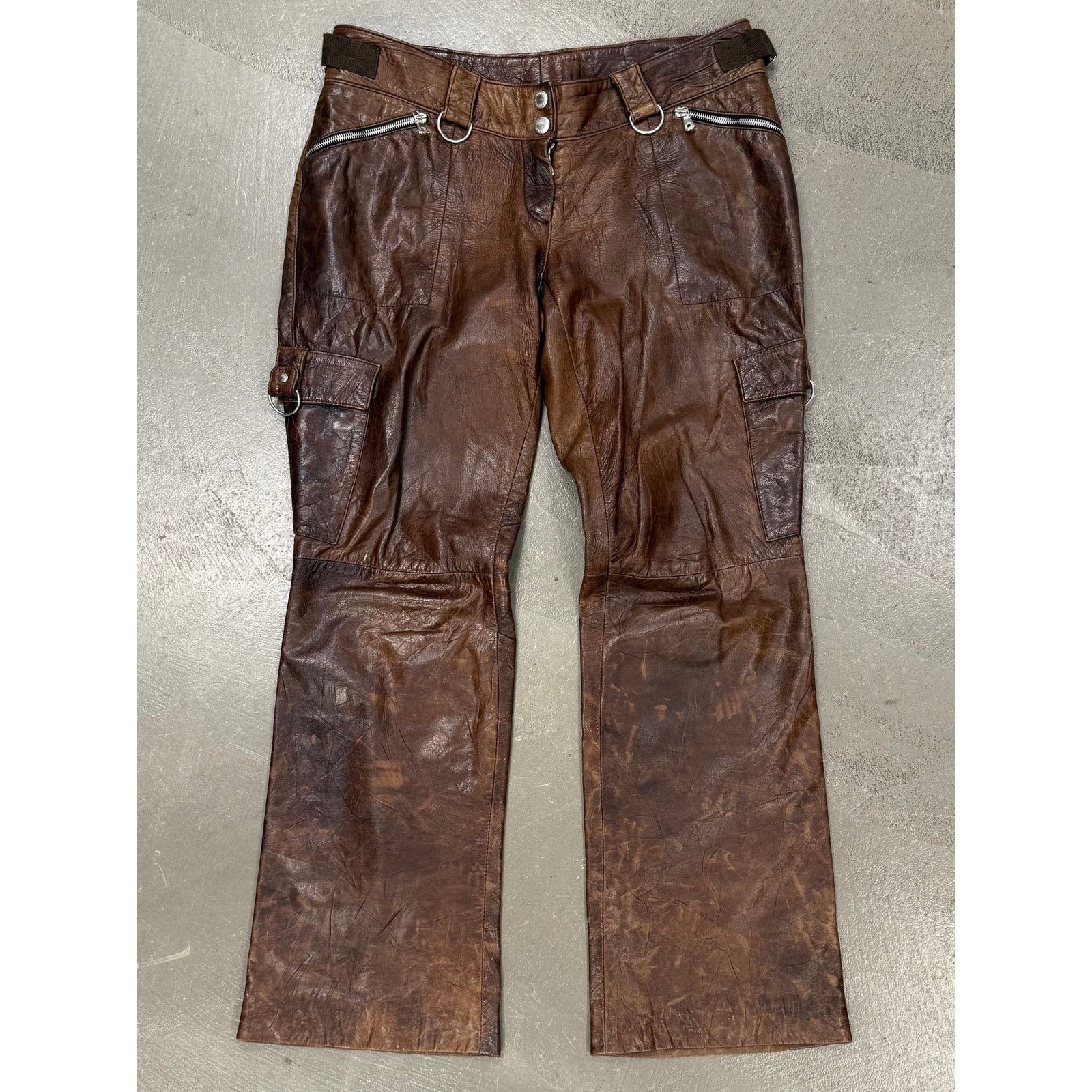 Dolce & Gabbana 2001 Dolce & Gabbana Shepskin bondage leather trousers Size 35" - 1 Thumbnail