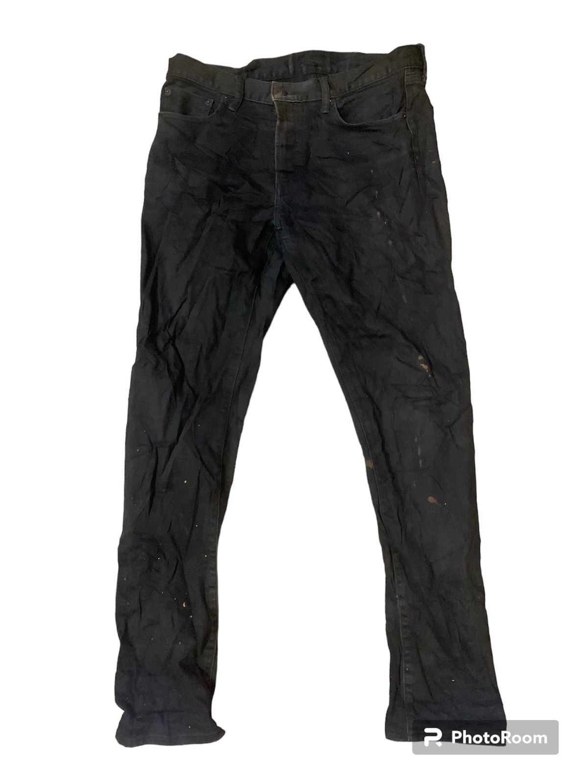Japanese Brand Uniqlo Selvedge Distressed Denim Jeans Size US 35 - 1 Thumbnail