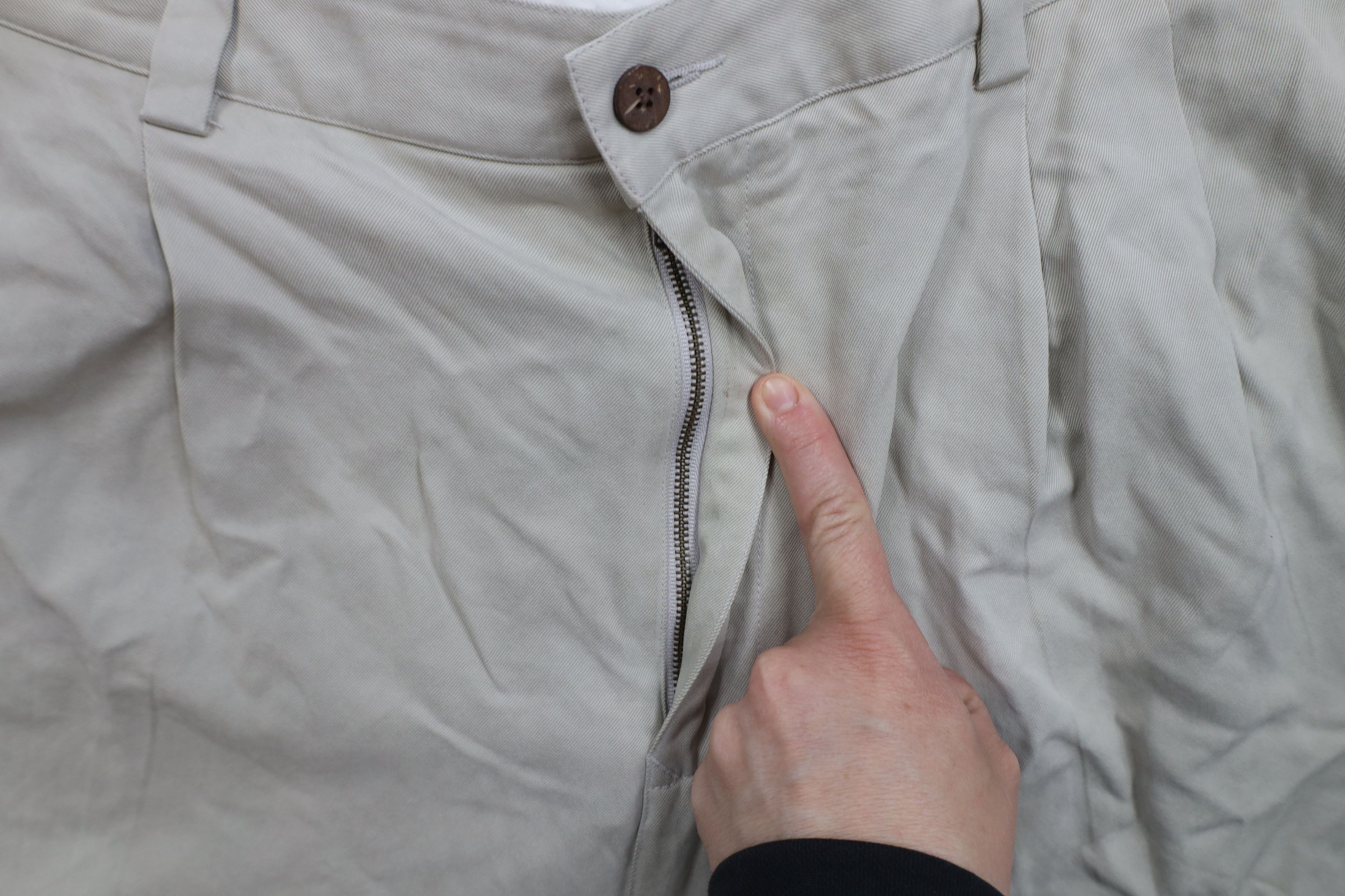 Tommy Bahama × Vintage Vintage 90s Tommy Bahama Silk Wide Leg Chino Pants Gray Size US 38 / EU 54 - 7 Thumbnail