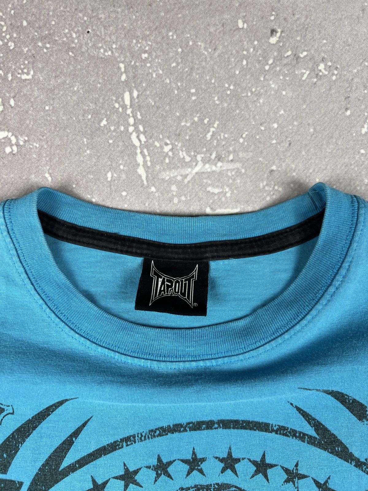 Tapout Crazy Y2K Tapout Tribal Eagle Logo T Shirt Mens M Blue Size US M / EU 48-50 / 2 - 4 Thumbnail