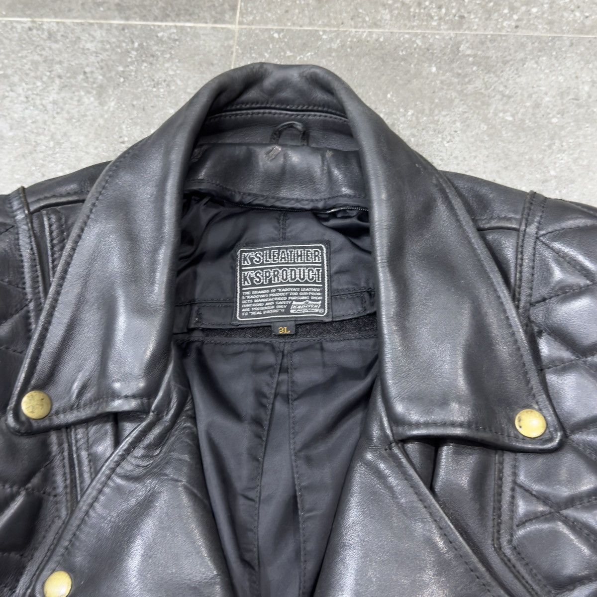 Japanese Brand × Kadoya Kadoya evo diamond lattice cable stayed leather jacket Size US XXL / EU 58 / 5 - 3 Thumbnail