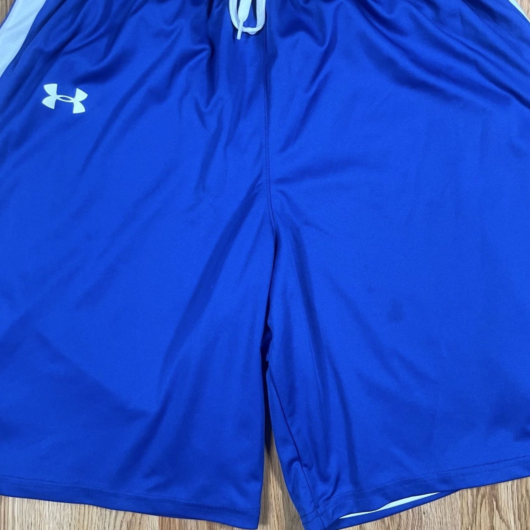 Under Armour Under Armour Basketball Shorts Mens Size L Large Reversible Athletic Blue White Size US 33 - 2 Thumbnail