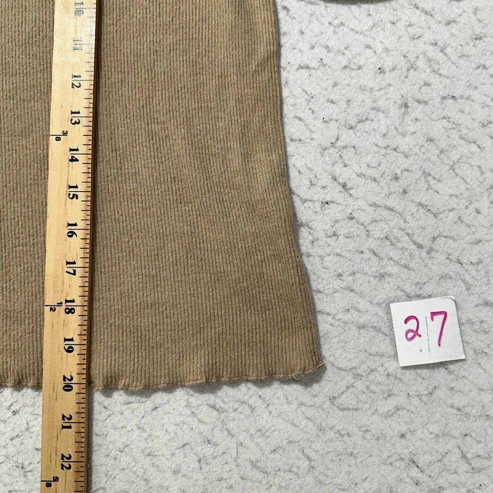 BB Dakota BB Dakota Small Crewneck Tan Brown Lettuce Hem Long Sleeve Size S / US 4 / IT 40 - 9 Thumbnail