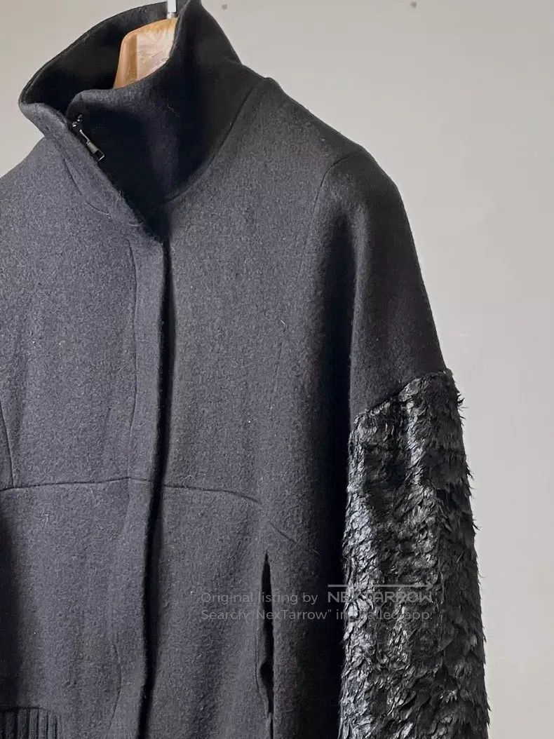 Ann Demeulemeester 36 black feather jacket