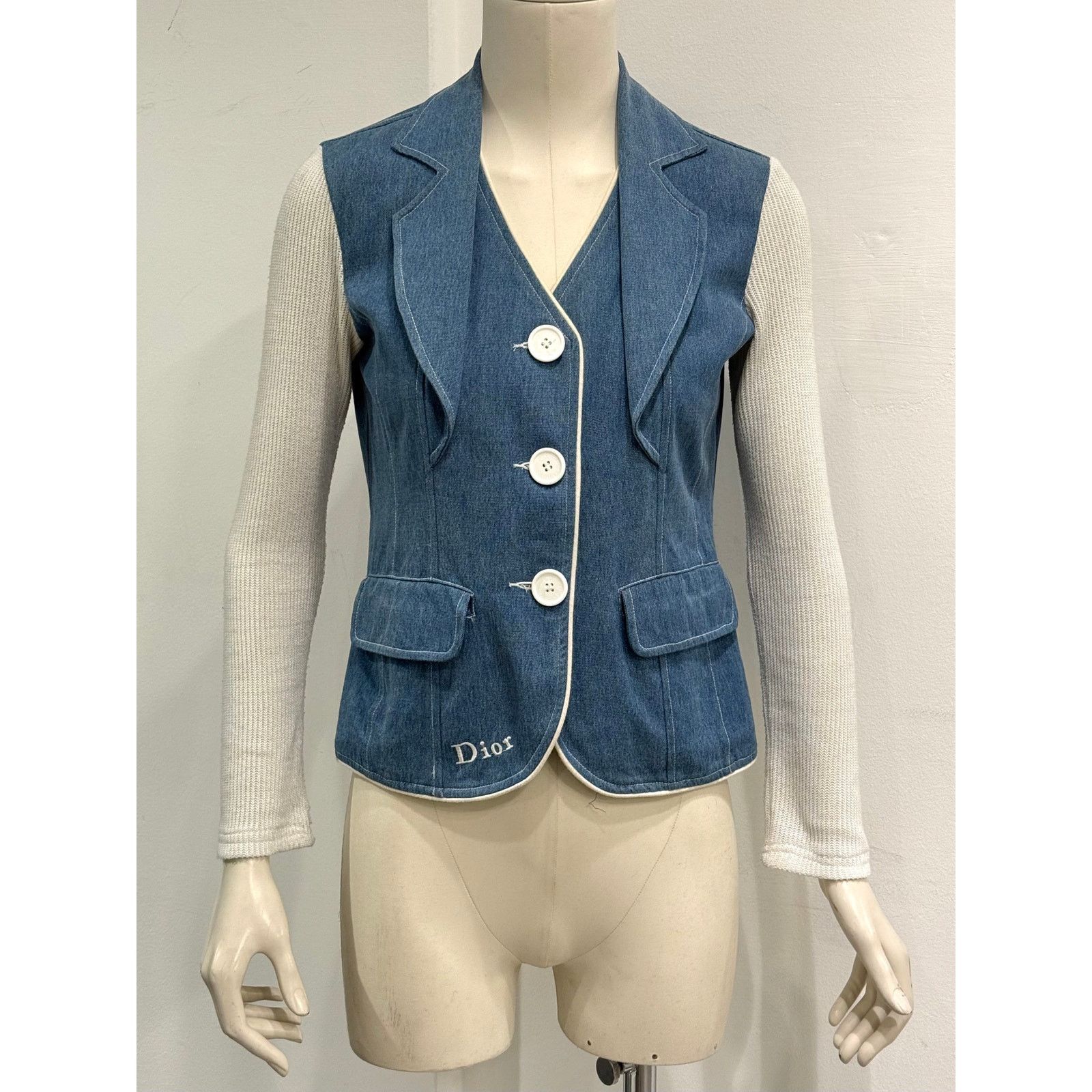 Dior 2000s Christian Dior hybrid denim jacket Size L / US 10 / IT 46 - 2 Thumbnail
