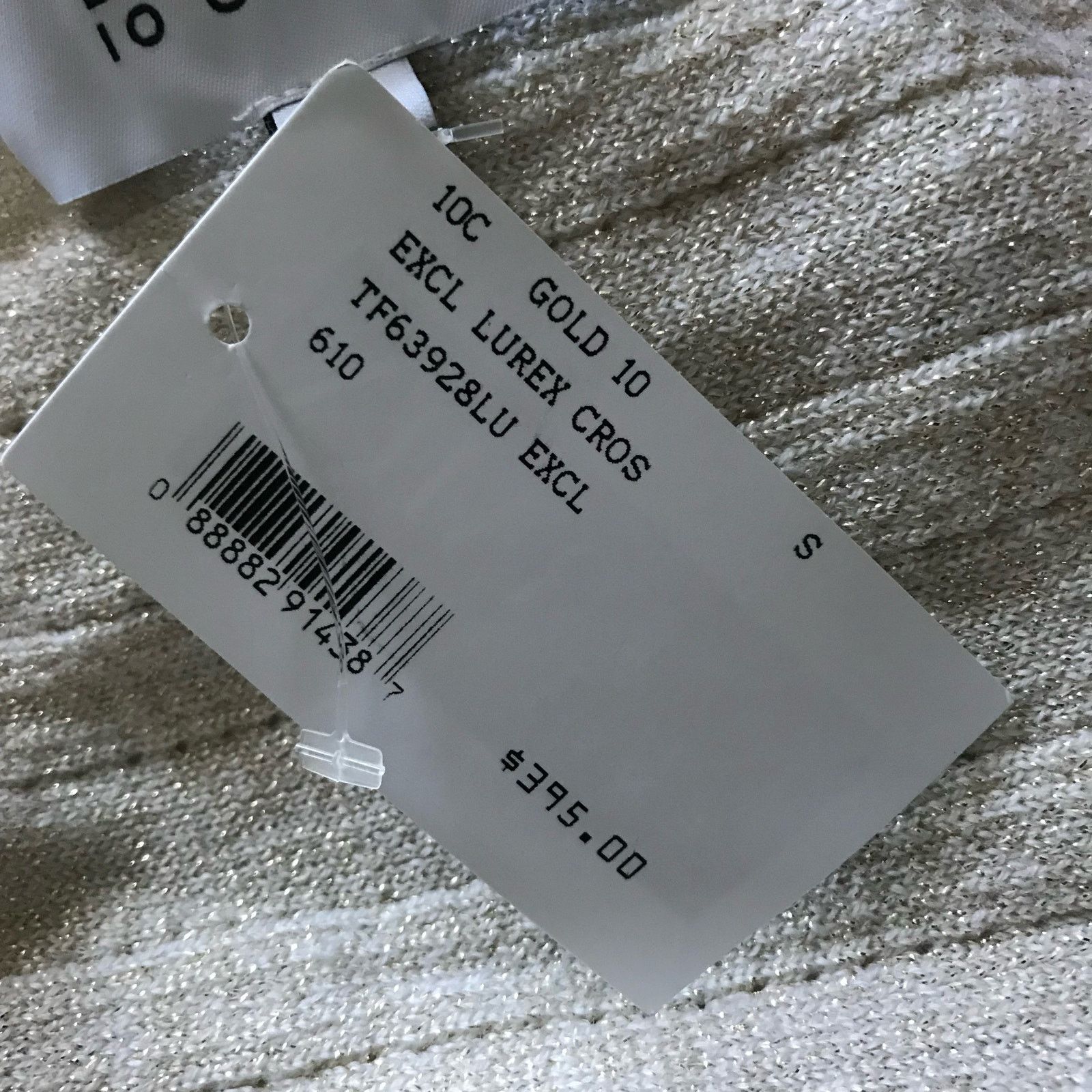 Derek Lam 10 Crosby NEW Derek Lam 10 Crosby Ivory Lurex Crossover Knit Top S Size S / US 4 / IT 40 - 6 Thumbnail