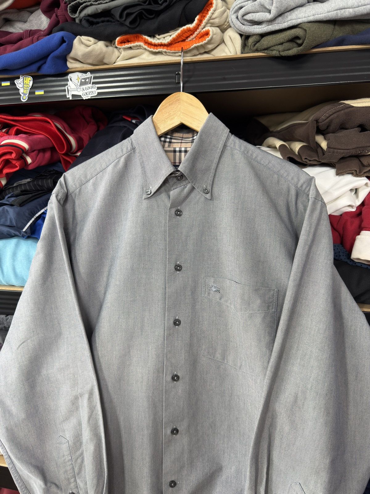 Burberry VINTAGE BURBERRY BUTTON UP LONG-SLEEVE SHIRT Size US XL / EU 56 / 4 - 13 Thumbnail