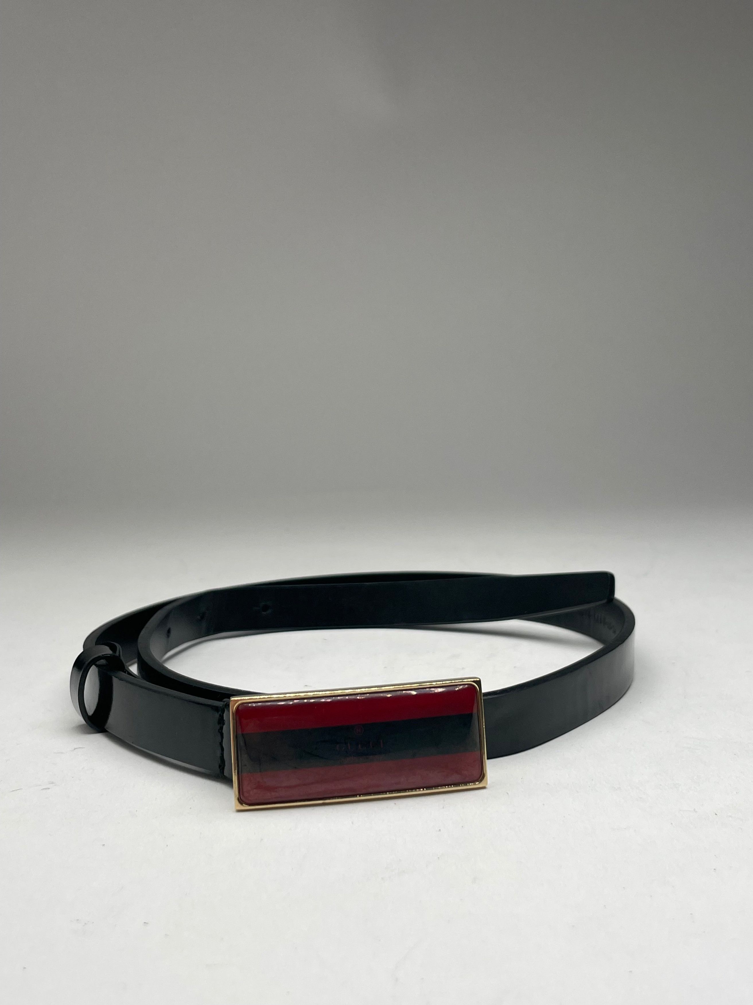 Gucci Vintage Leather Belt Black Size ONE SIZE - 1 Thumbnail