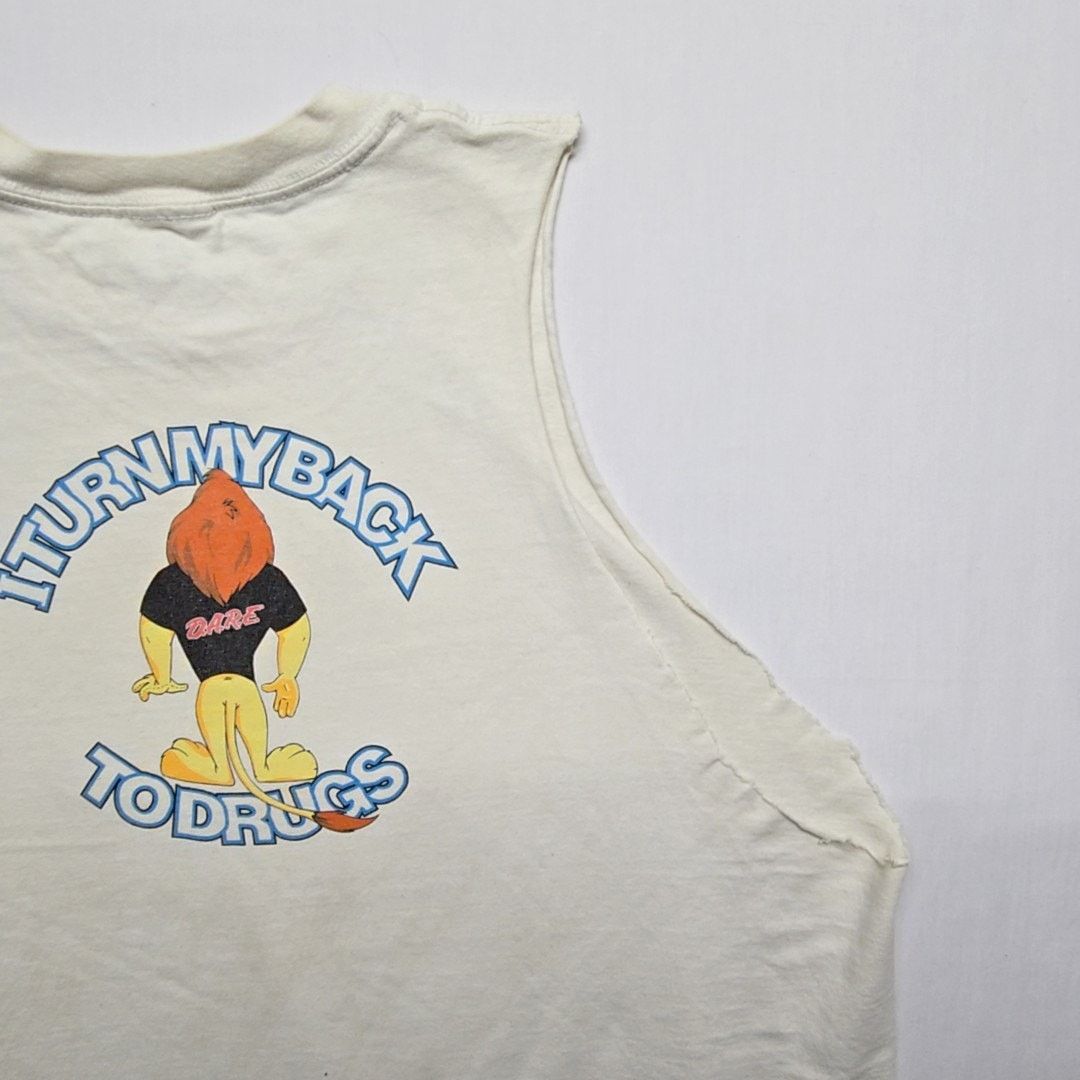 Vintage Vintage DARE Shirt I Turn My Back To Drugs White XL Tank Top Size US XL / EU 56 / 4 - 3 Thumbnail