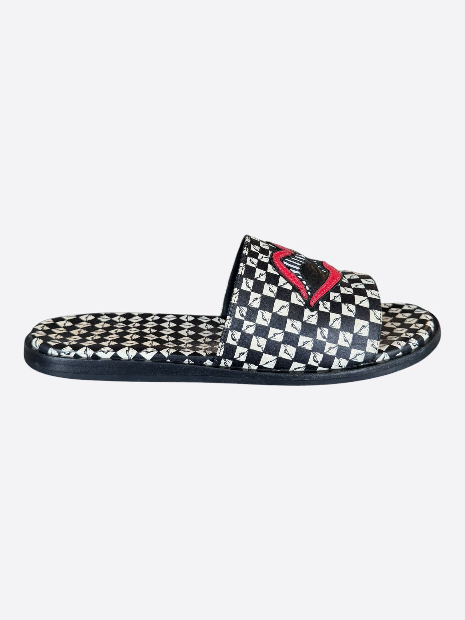 Chrome Hearts Chrome Hearts Matty Boy Checkered 99 Eyez Chomper Slides Size US 10 / EU 43 - 2 Thumbnail