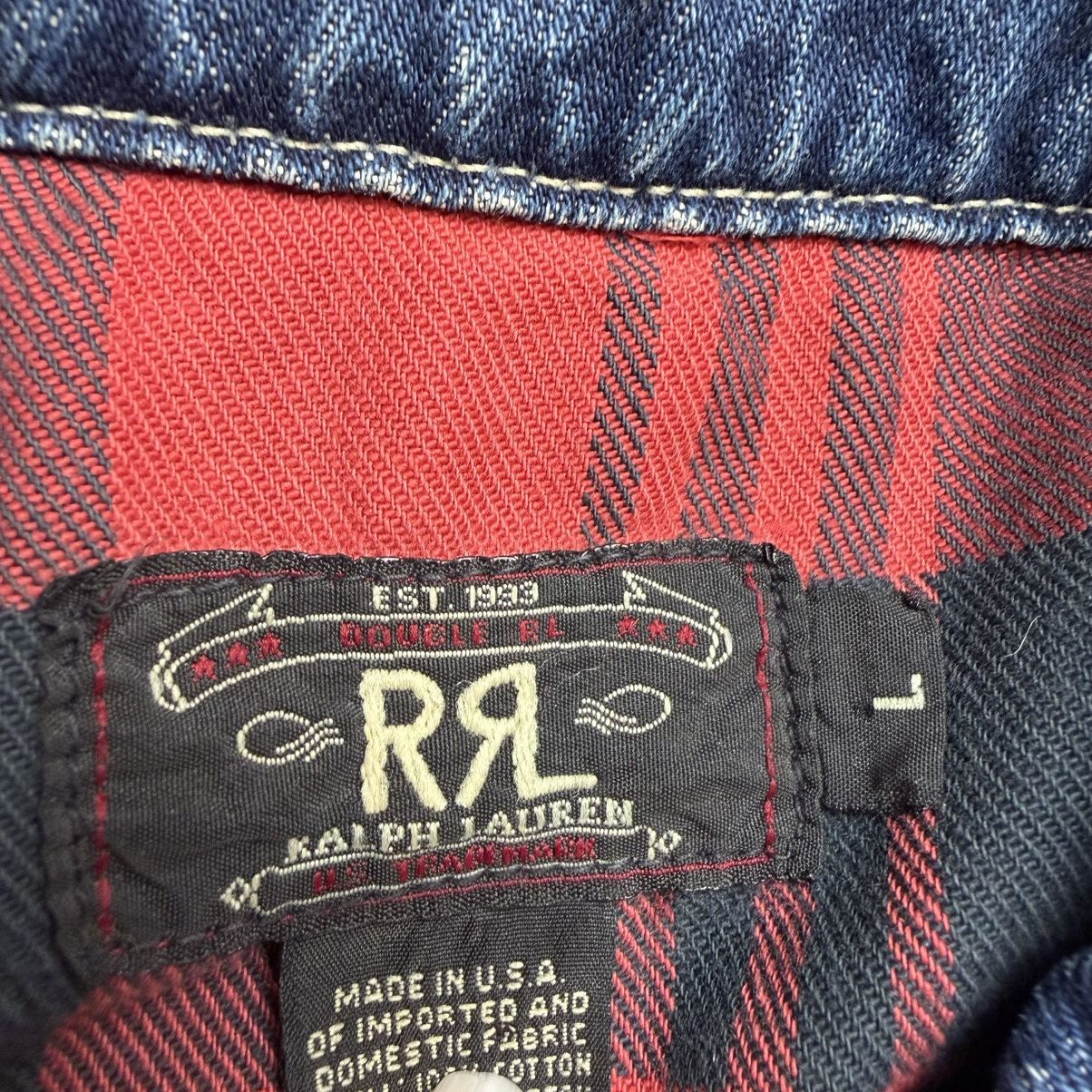 Other Double RL Dark Denim Type 2 Buckle Back Flannel Lined Jacket Size US L / EU 52-54 / 3 - 7 Thumbnail