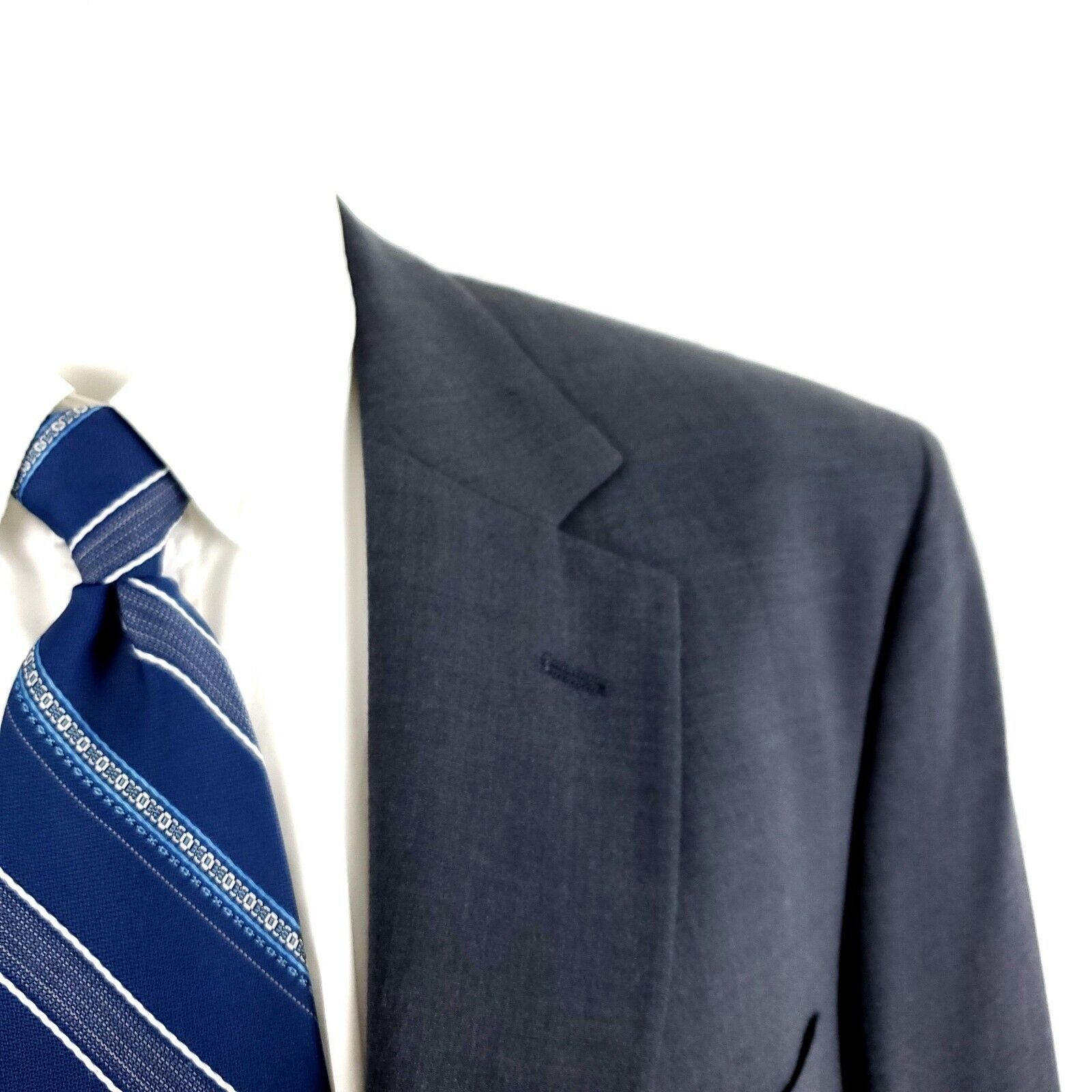 Jos. A. Bank Jos A Bank Wool 2 Button 2 Piece Suit 44L Gray 36/29 Pleated Size 44L - 2 Thumbnail