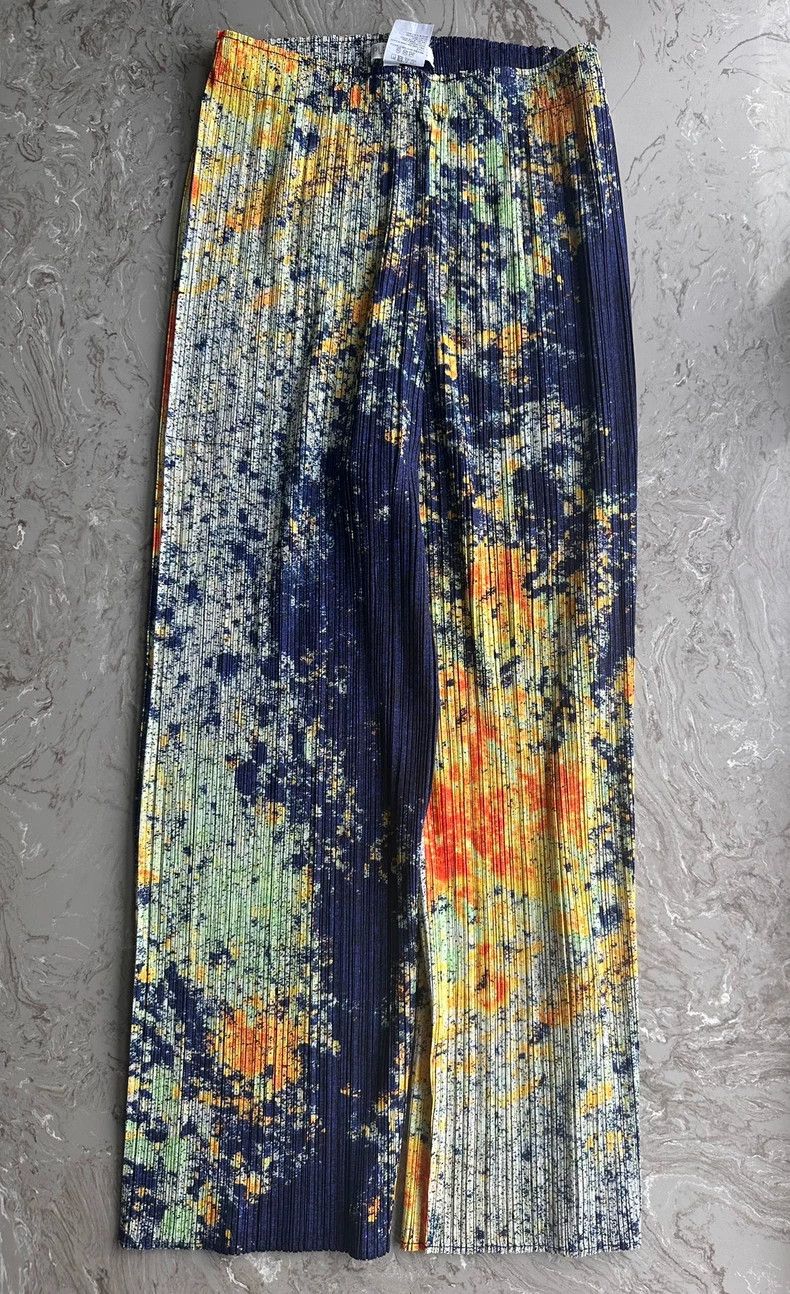 Issey Miyake Issey Miyake size:3 Black and yellow starry Sky Earth pant Size 31" - 1 Thumbnail