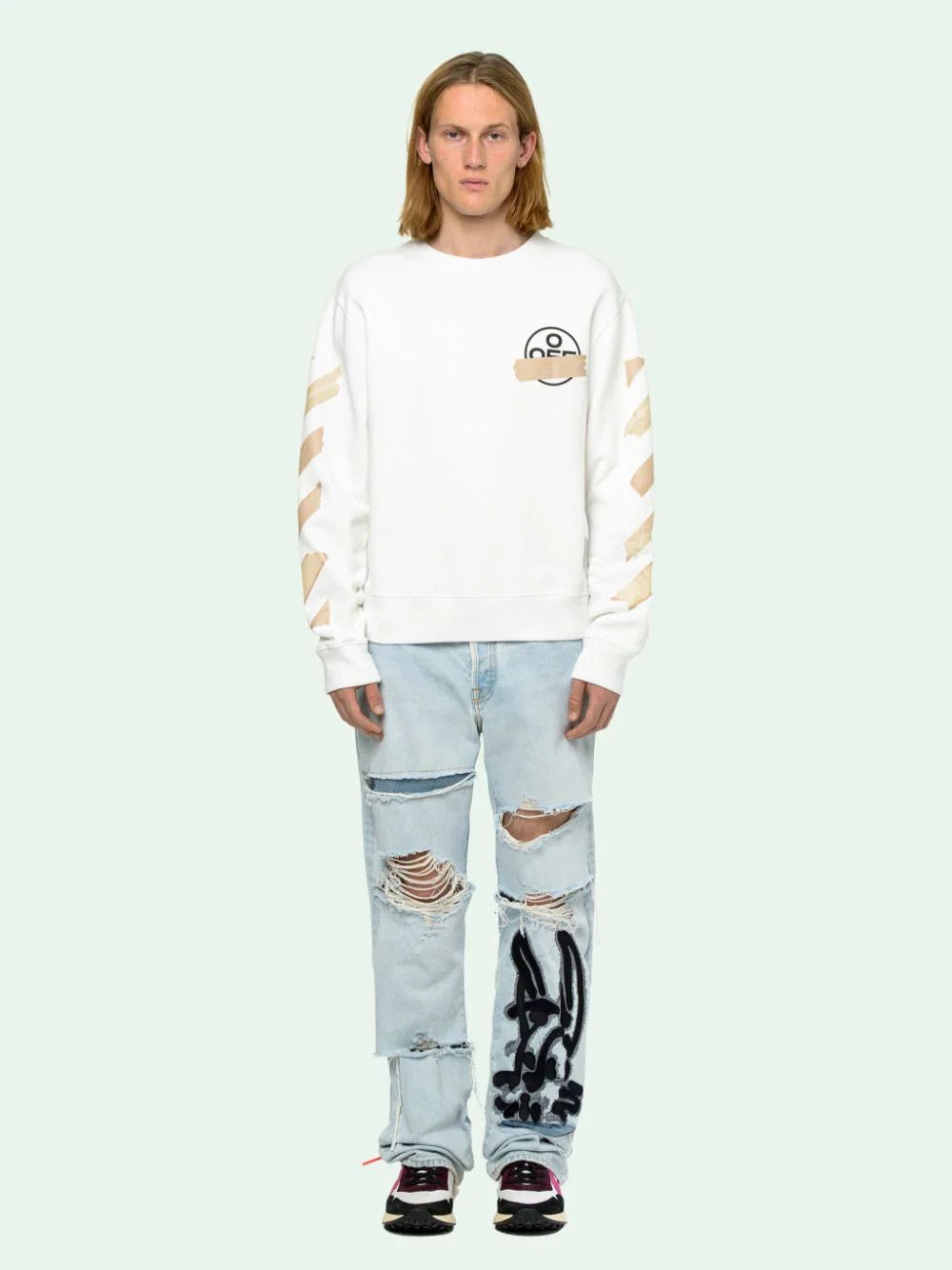 Off-White White Tape Arrows Logo Sweatshirt Size US M / EU 48-50 / 2 - 5 Thumbnail