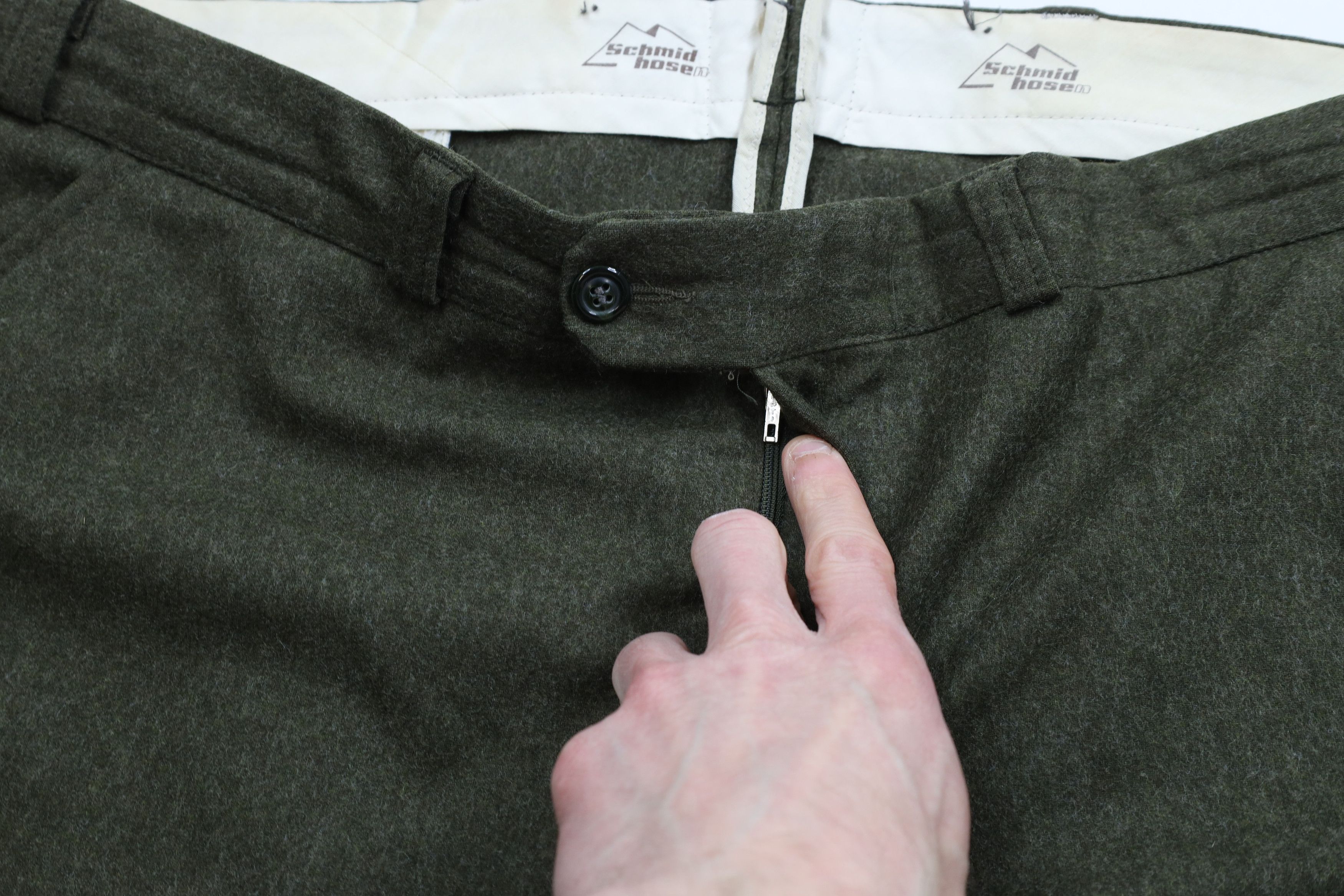 Vintage Vintage 70s Streetwear Wool Wide Leg Chino Pants Green Size US 42 / EU 58 - 7 Thumbnail