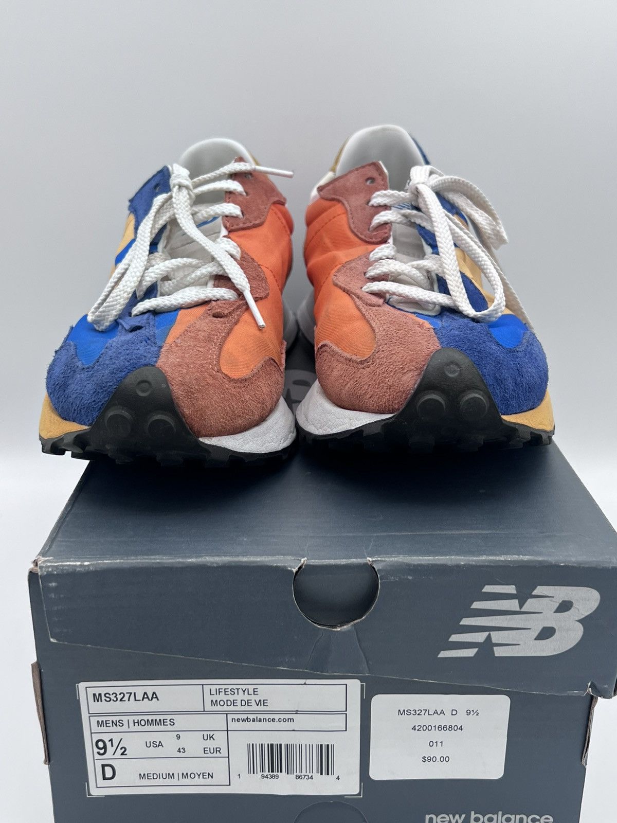 New Balance New Balance 327 Blue Orange Men’s Size 9.5 MS327LAA Size US 9.5 / EU 42-43 - 2 Thumbnail