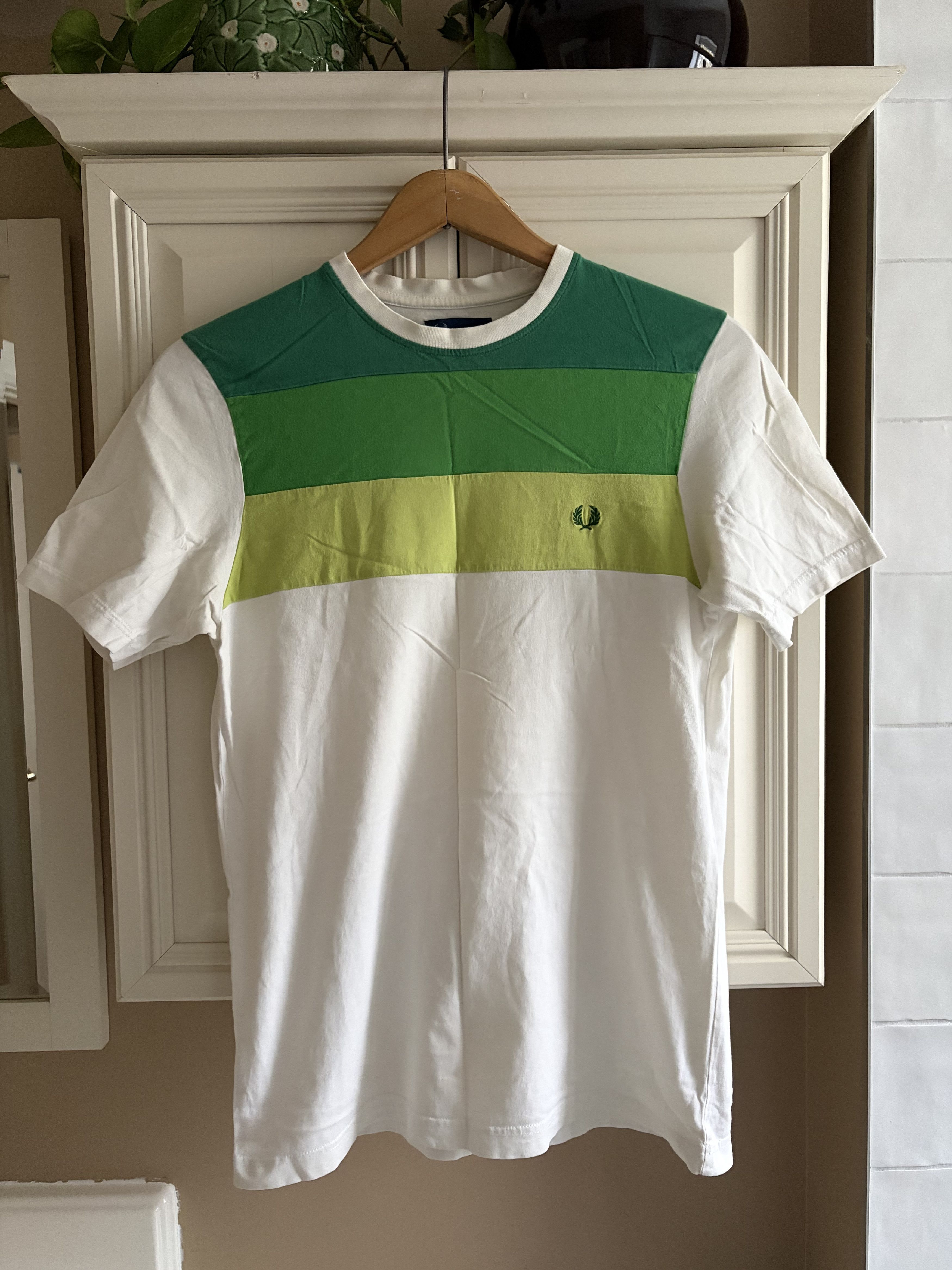 Fred Perry Fred Perry Green Color Block Tee Shirt Size US M / EU 48-50 / 2 - 1 Thumbnail