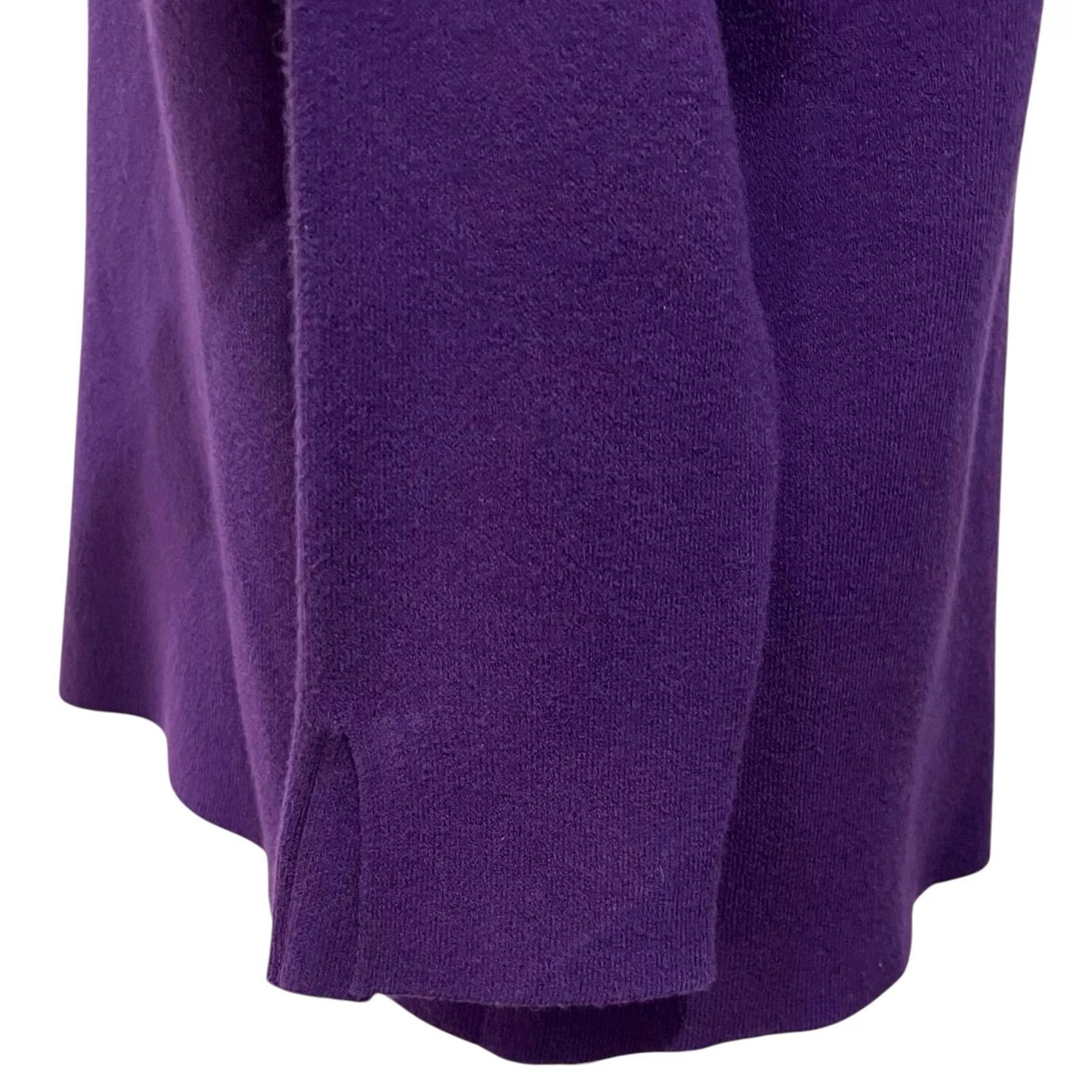 J. Jill VINTAGE J Jill Mock Neck Tunic Sweater Womens Petite M Purple Cotton Blend Cozy Soft Size M / US 6-8 / IT 42-44 - 4 Thumbnail