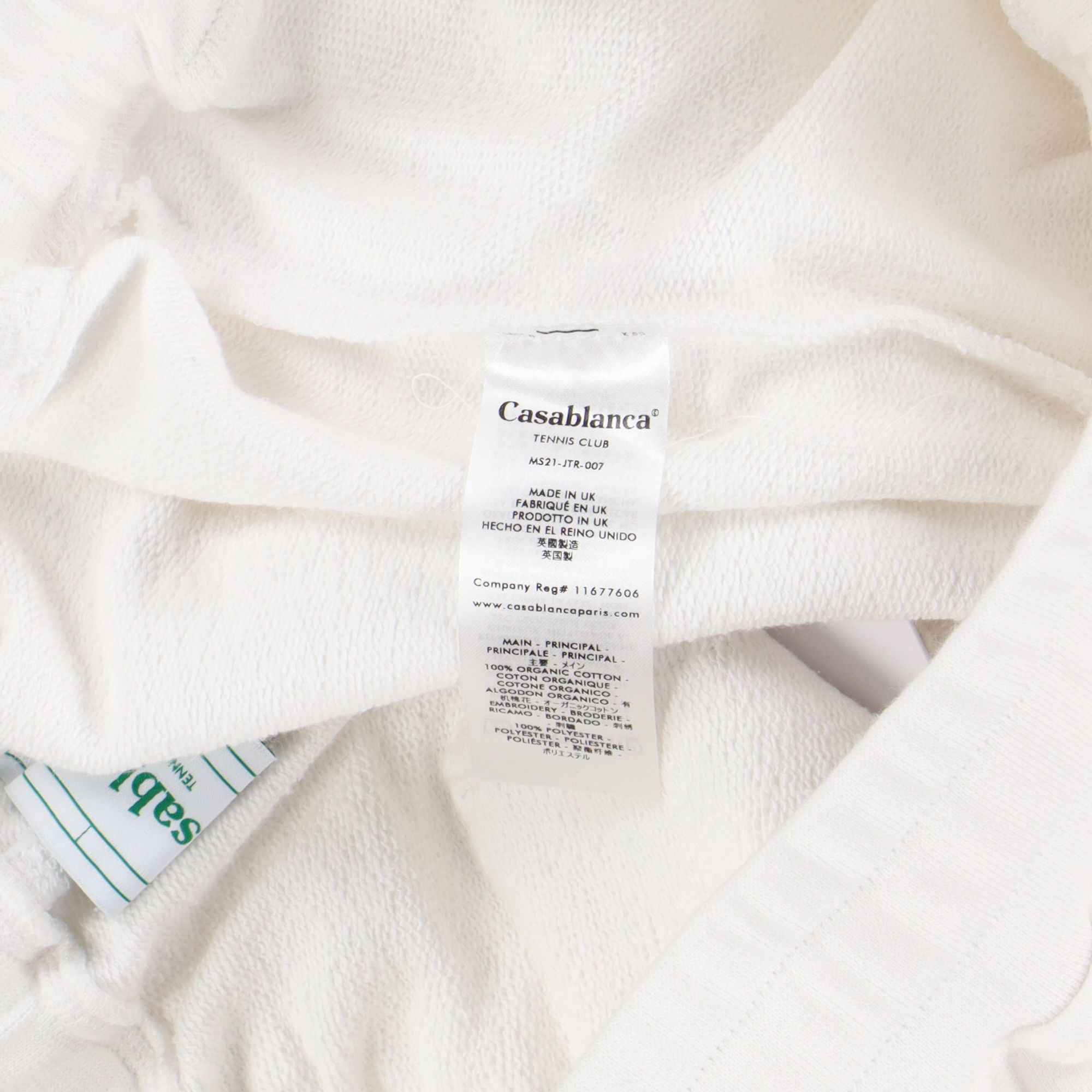 Casablanca White Embroidered Tennis Club Logo Sweatpants Size 36" / US 14 / IT 50 - 7 Thumbnail
