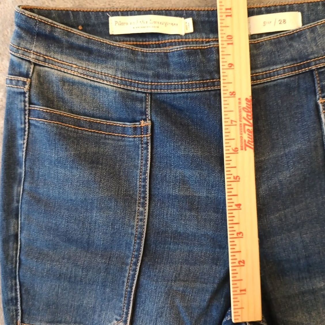 Vintage Pilcro Cropped Jeans Womens Size 28 Blue Side Zip 28x25.5 Denim Regular Rise Mid 8.5-10.5 Inseam 25.5 Inseam 25.5 Inseam Size 28" / US 6 / IT 42 - 4 Thumbnail