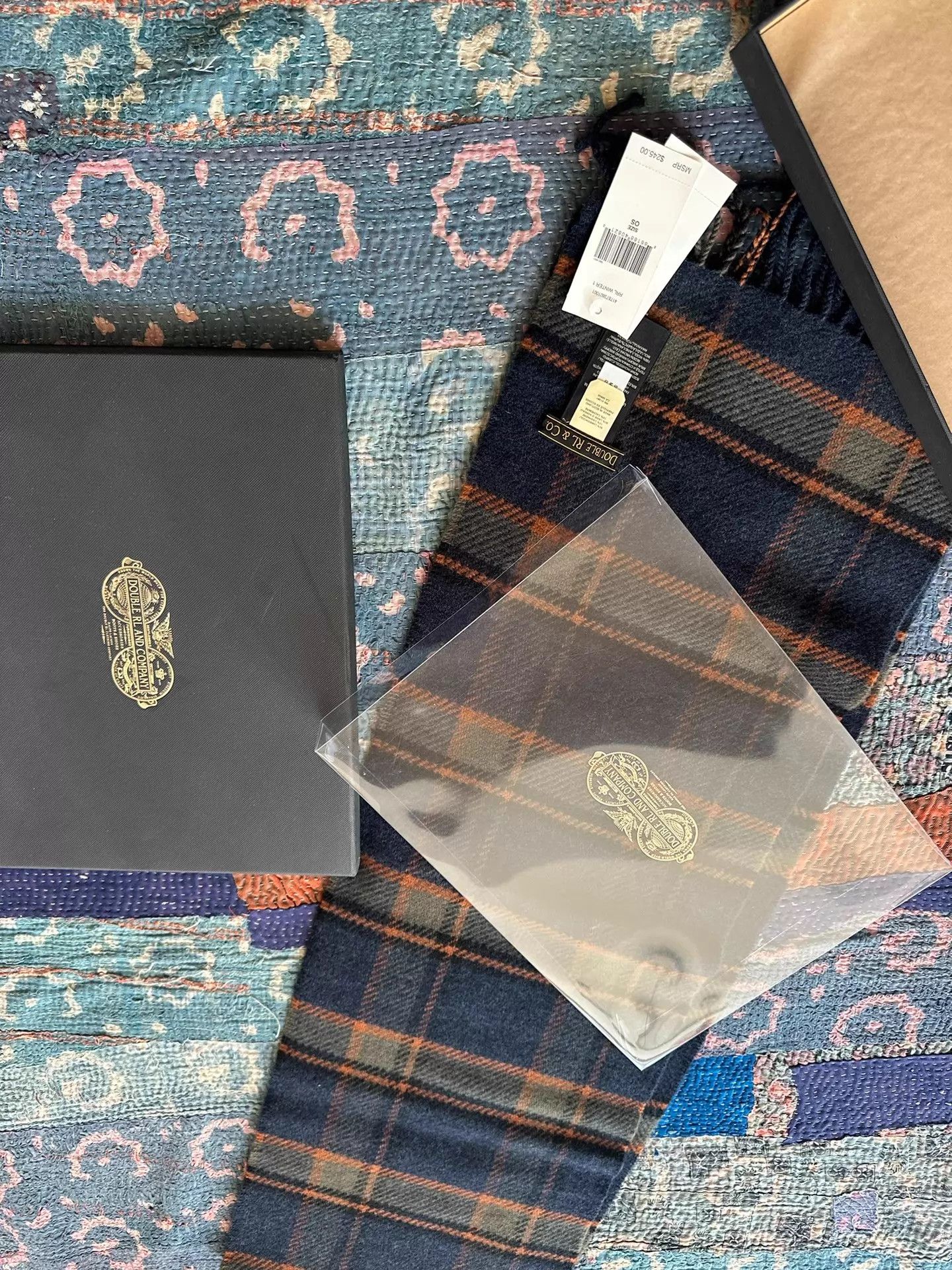 RRL Ralph Lauren RRL Wool Blend Striped & Plaid Scarf Size ONE SIZE - 4 Thumbnail