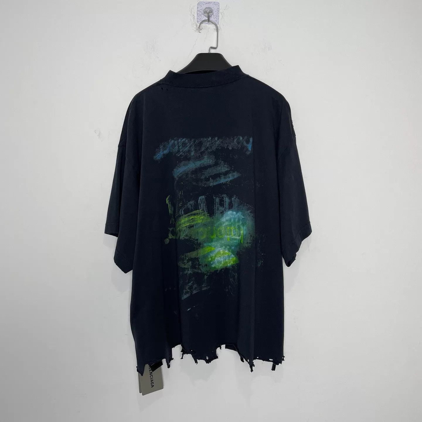 Balenciaga Balenciaga 25ss Phantom Fade Distressed Frayed Hem SS Size US L / EU 52-54 / 3 - 2 Thumbnail