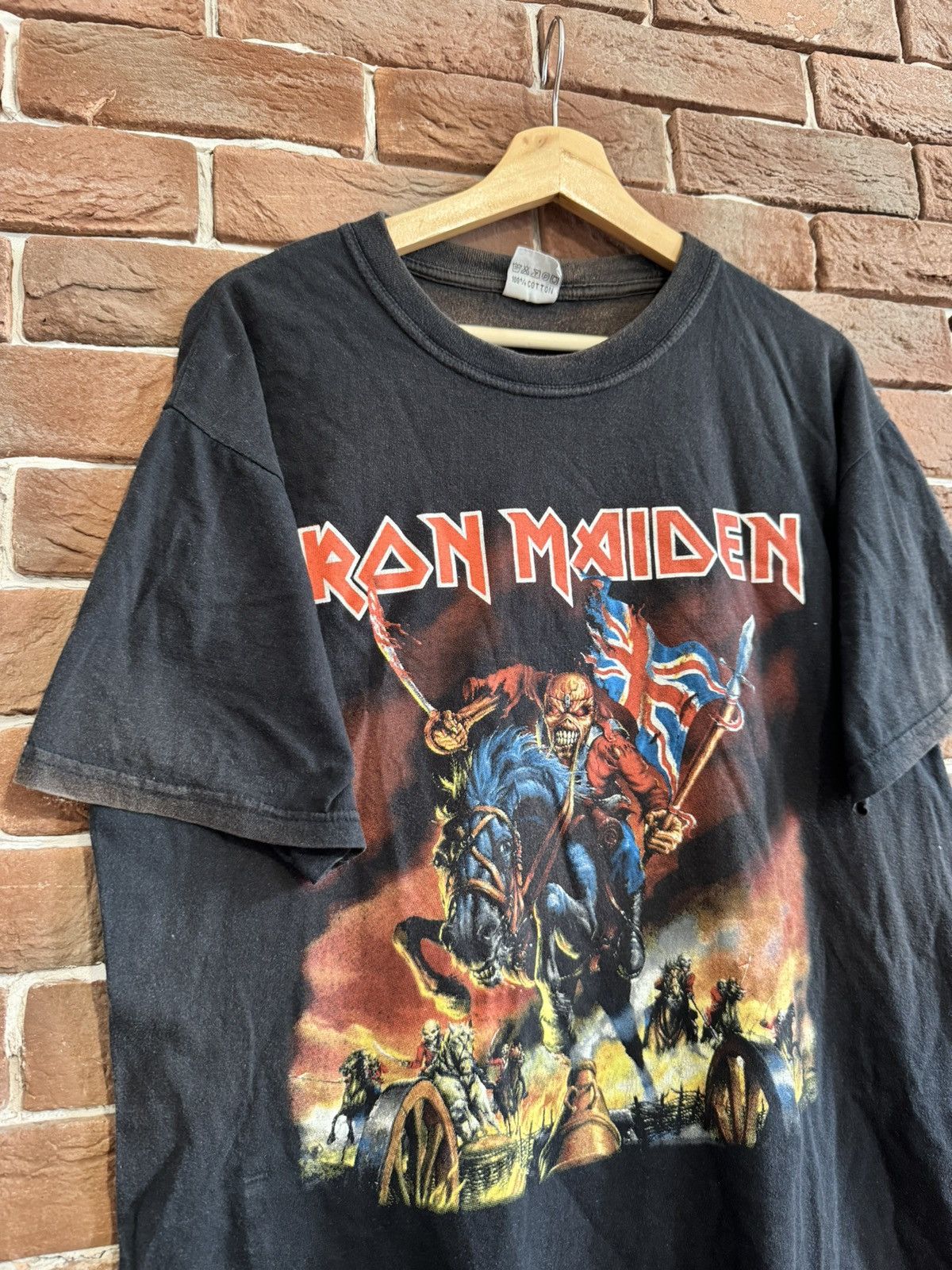 Band Tees Vintage 90s Iron Maiden Washed Heavy Metal Band Tee Tour Size US L / EU 52-54 / 3 - 3 Thumbnail