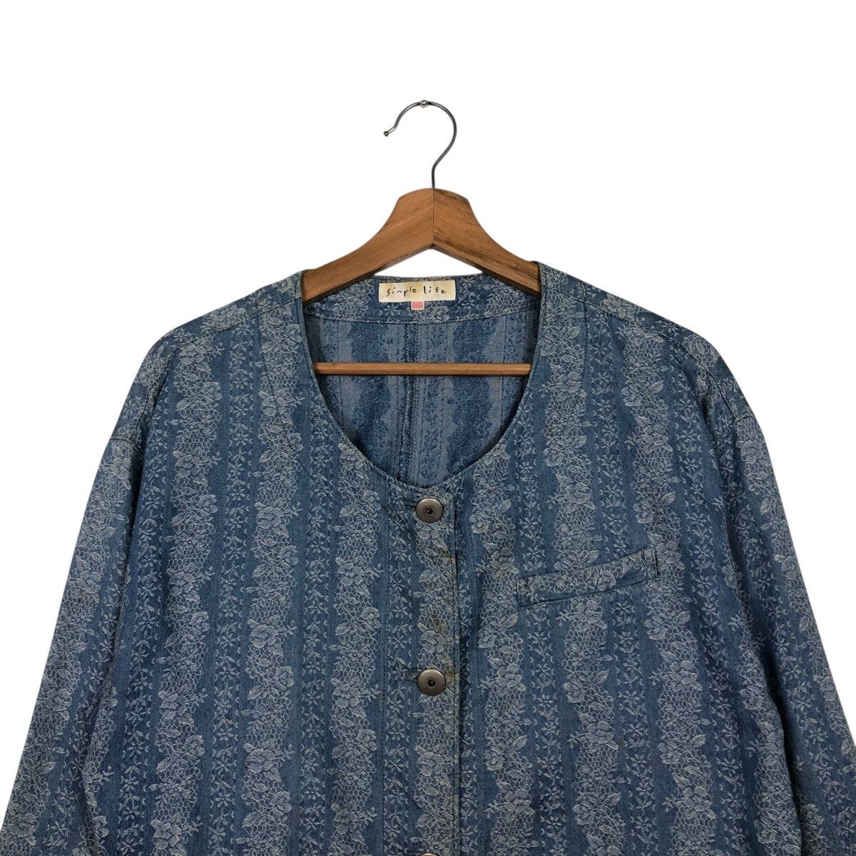 Vintage 📌Rich Blue Vintage Cropped Jacket Simple Life Issey Miyake Size M / US 6-8 / IT 42-44 - 4 Thumbnail