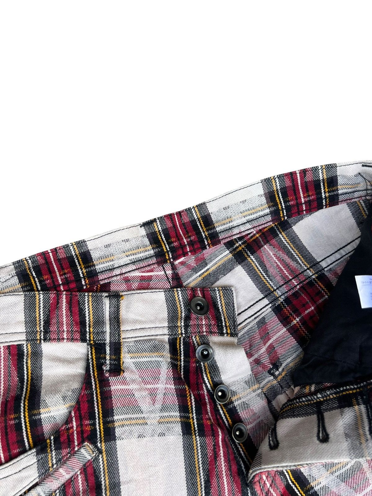 SHAREEF Shareef 2007 Japan Check Raw Edge Cropped Pant Size US 29 - 7 Thumbnail