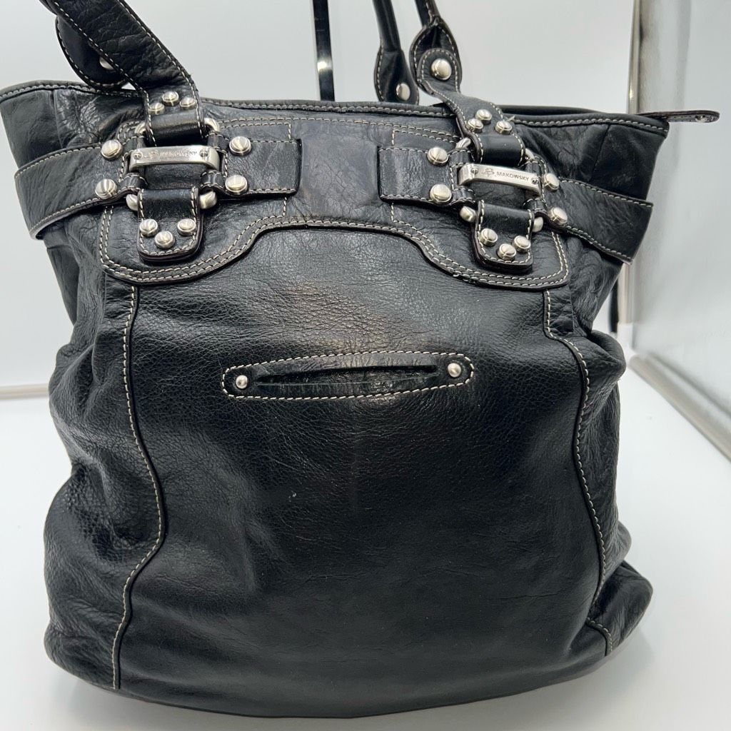 Other B. Makowski Soft Leather Bag with Harness Buckle and Studs. *SEE PICS AND DESCRIPTION Size ONE SIZE - 6 Thumbnail